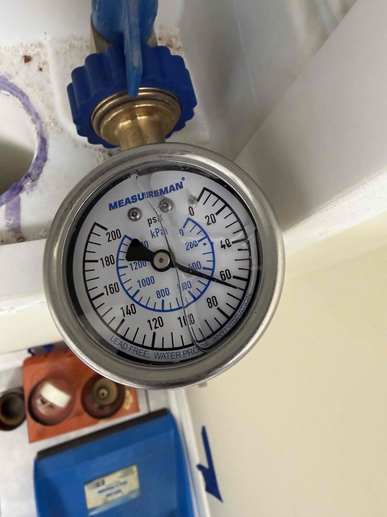 Left quote to redo p trap and arm for tub , also left quote to replace actively leaking PRV valve as well as add new shut off for future maintenance