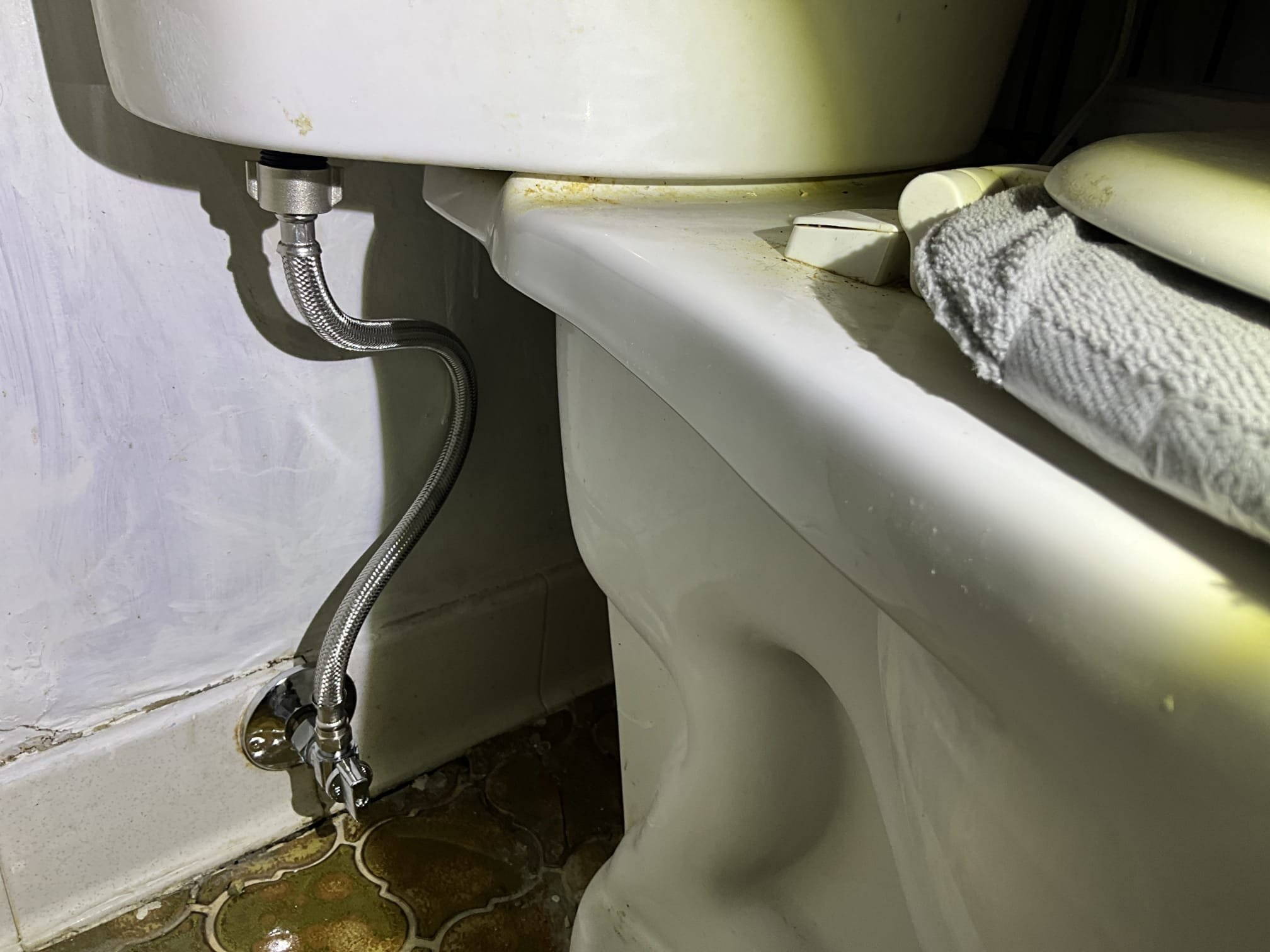 Inspected the 2950 unit of duplex for the annual membership inspection. Spoke with customer about the most important repairs and narrowed it down to a new water heater, new PRVs, and replacing a dripping stop. There are other areas on the inspection that failed, but these are the most important repairs. The new water heater is recommended because the heater is 22 years old, has obvious signs of corrosion, and is missing components to meet code requirements such as a thermal expansion device. Two new PRVs are recommended because the house pressure is 140 psi and code dictates that less than 80 psi is considered safe. A new toilet stop is recommended because there is a stop dripping upstairs that has leaked from the second floor all the way to the garage. 

Replaced toilet stop today, and collected for stop and 25% of sold work to order material. Will return tomorrow to replace the heater and PRVs.