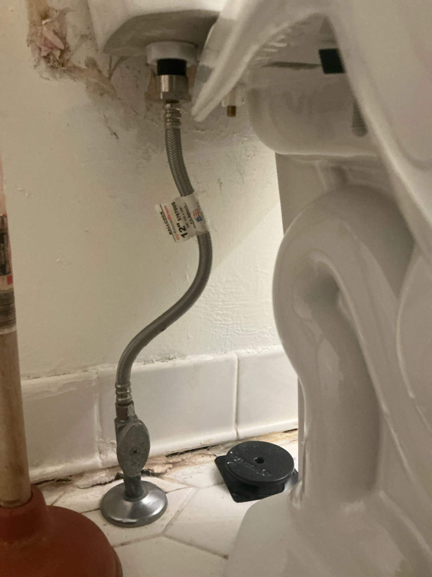 During inspection found kitchen stop valves not working properly, both restroom lavatories stop valves not working properly. Tested water pressure and found that Prv had failed. Water heater was 18 years old and in need of replacement. Replaced stop valves for kitchen sink faucet and dishwasher. Replaced stop valves for master restroom faucet and toilet. Replaced stop valves for guest restroom lavatory faucet. Replaced Prv in crawl space and set to 70 psi. Replaced 40 gallon ng water heater in crawl space with new 40 gallon ng short water heater. Ran 3’ of black gas pipe to replace the old soft copper gas line for water heater. 