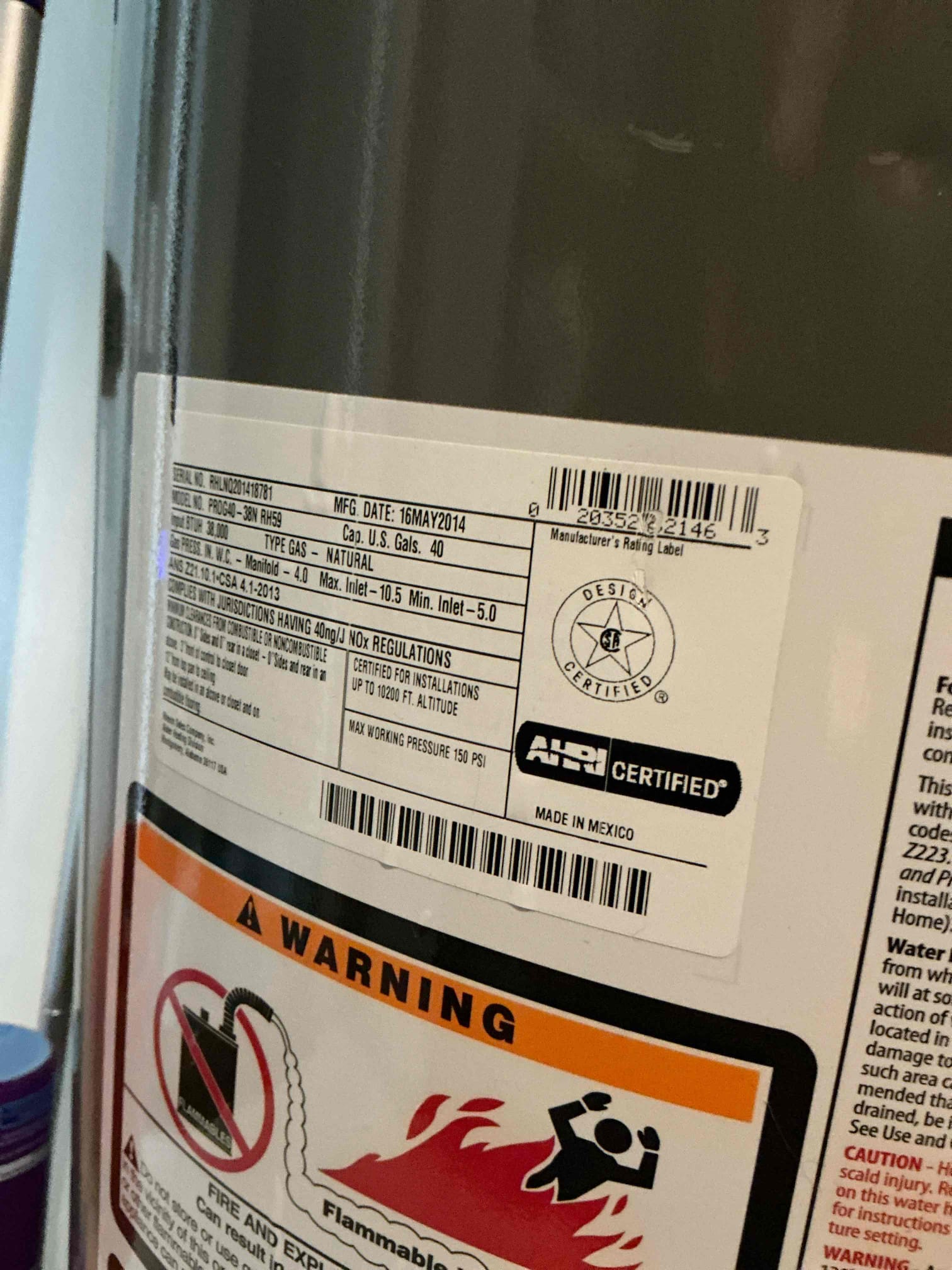 Performed complimentary pressure check. Pressure is at 55psi. Regulator is working properly. Left estimate to replace water heater 