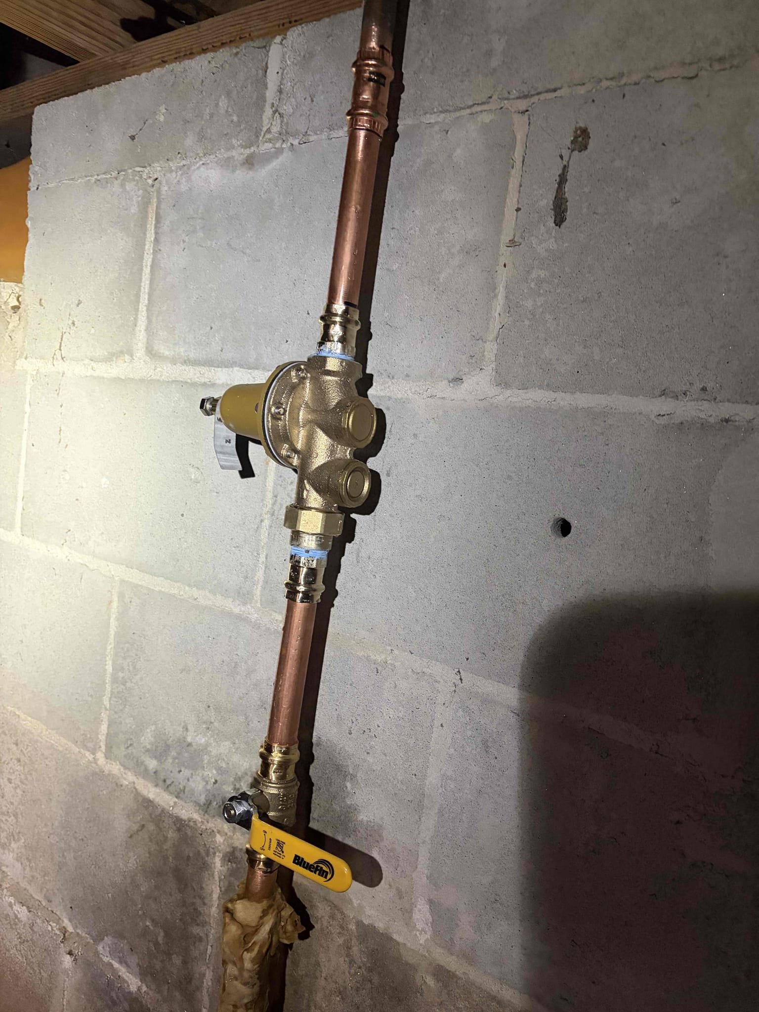 Replace the boiler drain and 1/2 shut off valve for the hose Bibb
Replacement of 10 feet of copper piping in the home in the laundry room
Repacement of the pressure reducing valve with shut off valve in the crawl space 

For this customer, we went ahead and replaced the boiler drain for the cold side waterline in addition to that the half inch gate valve that was on the waterline and replaced it with a new boiler drain and half inch ball valve and also replaced 10 feet of copper due to corrosion and oxidation and a small little drip that was happening on the water piping. Our customer here also complained of lower water pressure so therefore we did a drop test on the hose bid to see what the pressure was reading at first it was reading at 75 pounds. However, when the toilet was flush, it was water is ran. It dropped down to 45 pounds so therefore what I recommended is to replace the pressure reducing valve in the crawlspace following that I recommended to install a new ball valve for t