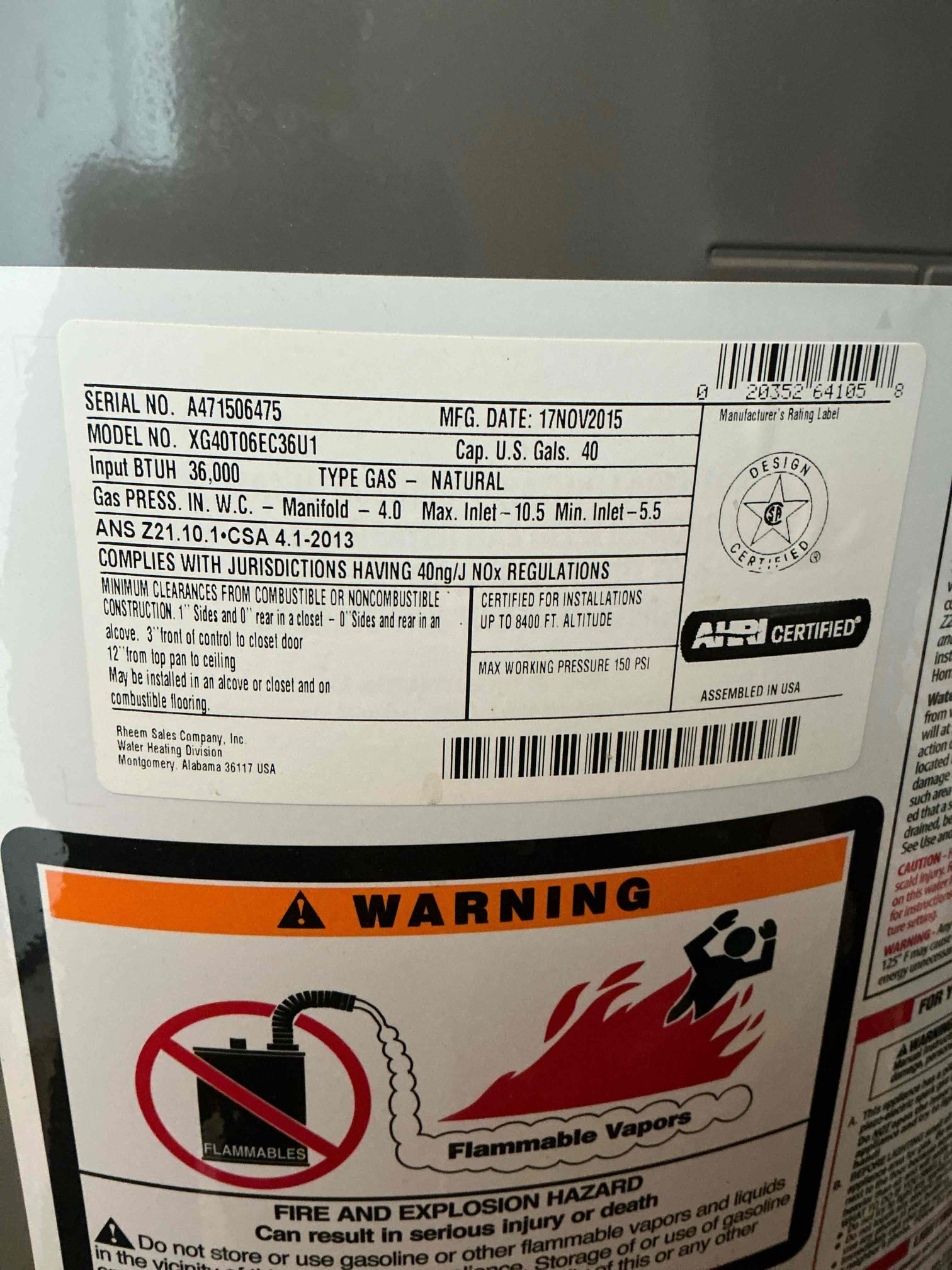 Customer called us out for no hot water after a thorough evaluation. We determined the water heater was no longer working as intended. Recommended a replacement as well as a replacement of the PRV valve (pressure reducing valve) water pressure was taken and was elevated at a unsafe level 120 psi ,regular levels of Water pressure should not exceed 80 psi and should not be lower than 40 psi inform customer on what was wrong.