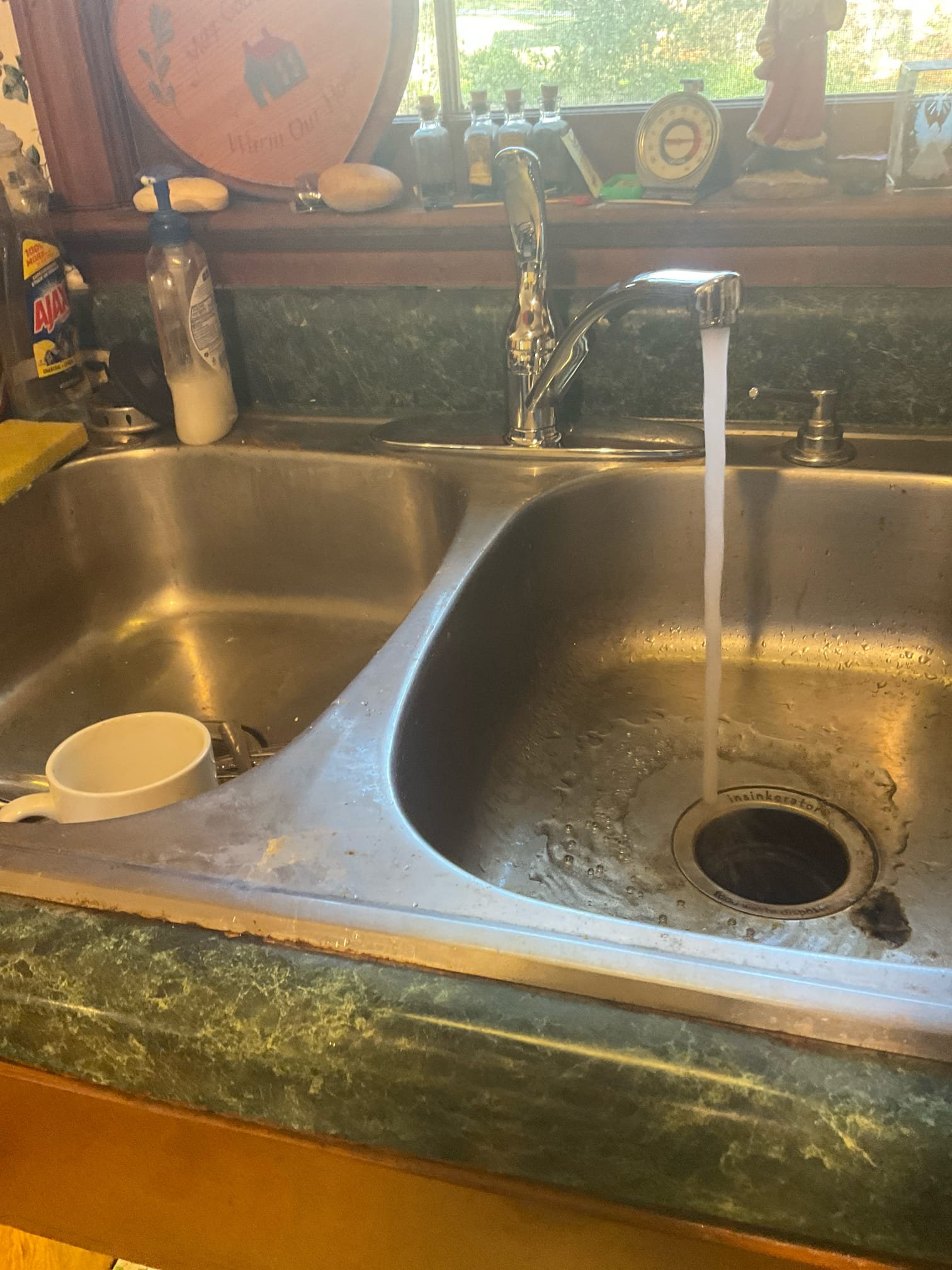 Replaced a old single handle kitchen faucet with customer picked out together at home deport delta single handle faucet , new supply line installed 