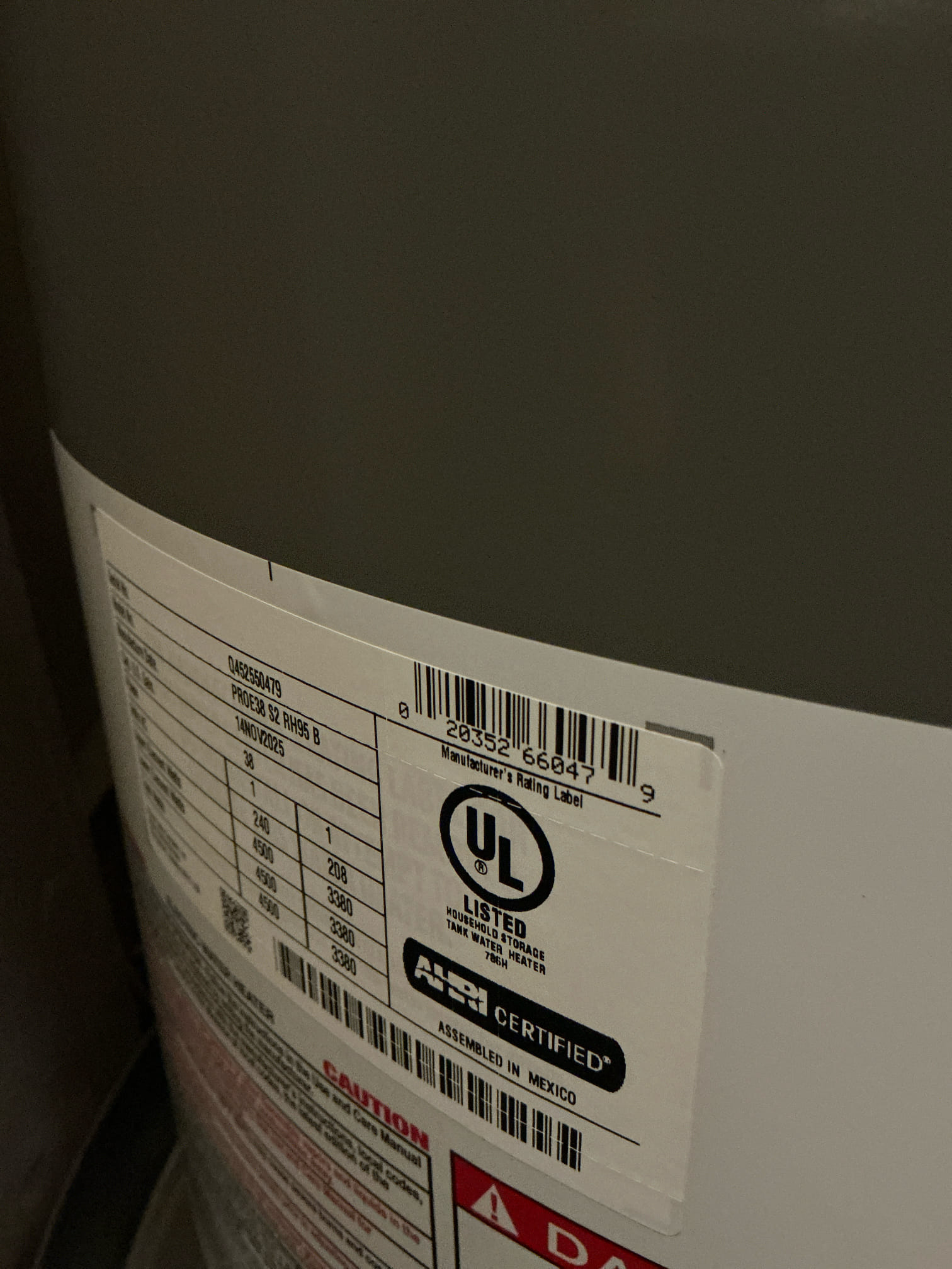 Shut off water to building and drain system and old water heater. Cut out and remove old water heater and leaking hoses on top. Install new lowboy electric water heater and Install new shut off valve for water heater and new thermal expansion tank. Test for proper operation and leaks 