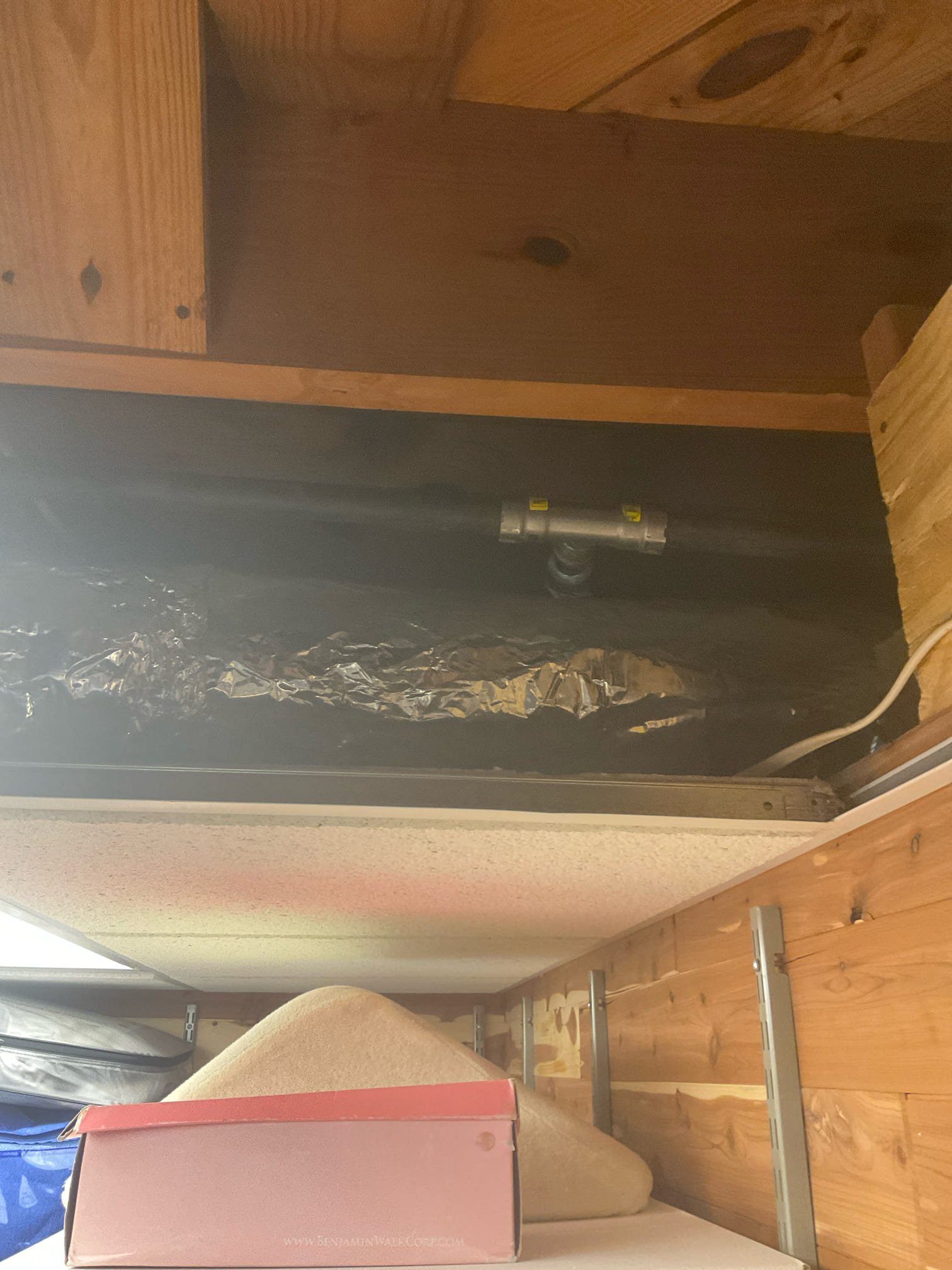 Today we installed 3/4 “ trac pipe gas line from basement ceiling near the furnace area to under the cook top , we replaced cook top gas line with 1/2 “ trac pipe, new shut off valve and union connect to cook top , 3/4 “ trac pipe continues to outside generator with shut off valve , since customer did not have special flex gas connector , we left valve with cap close to generator, we also installed 1/2 “ trac pipe gas line with new shut valve and union connect to existing gas water heater .  