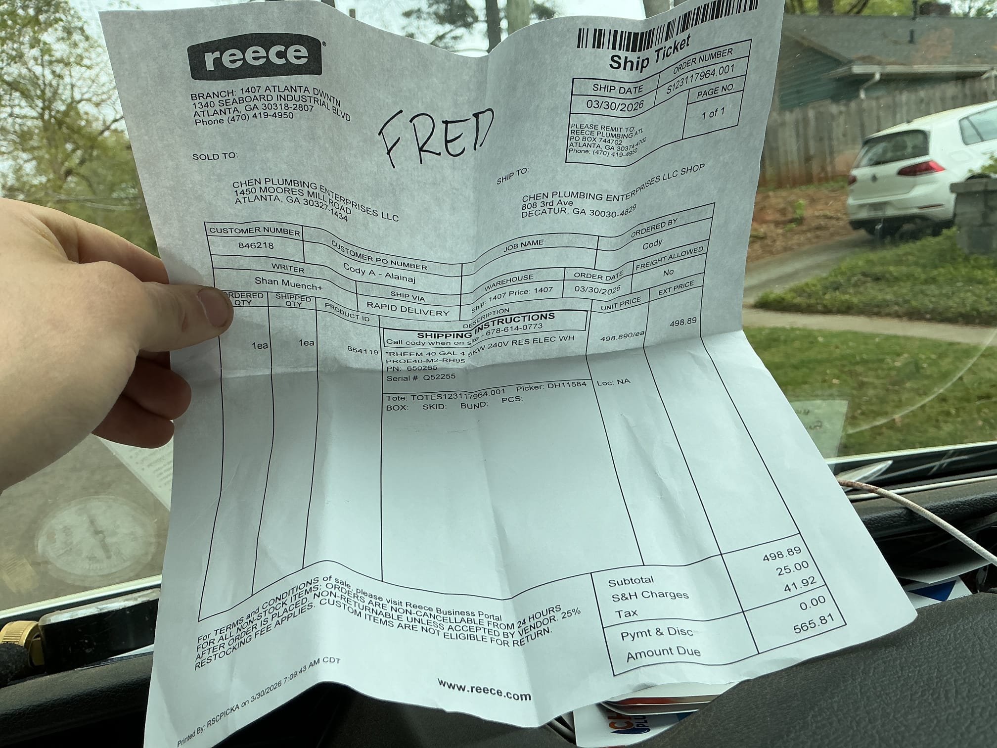 Customer had several repairs/replacements to have done. Removed old water heater in attic and attempted to replace with two different types of heater, but due to width and height on both heaters was unable to get back into attic space. Will need to return Monday with different heater and cut small portions of wood in order to get heater through attic access. Capped off lines in attic to allow for continuous usage of water. Also replaced PRV and main valve shut off. Pulled two toilets to check sewer line for spot repair found separation on terra-cotta sewer line right outside home also found roots towards top of sewer main. Will give options for replacement/repairs. Reset toilets in both bathrooms checked all areas of work for leaks and proper function. Returned on Monday to install water heater in attic. Removed small portion of wood trim in order to get heater up into attic space. Screwed wood back into place installed water heater with new main valve thermal expansion tank and secure