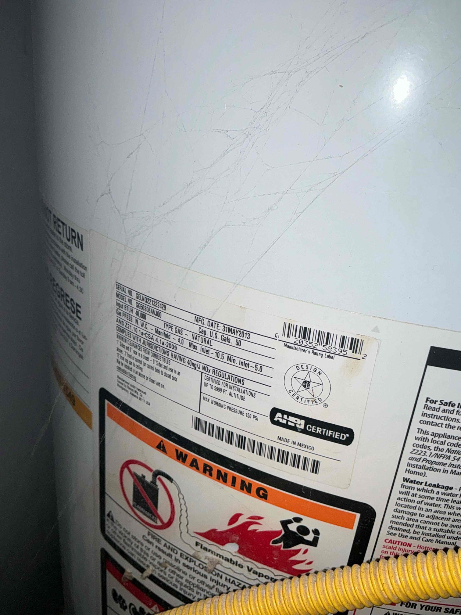 Diagnosed leaking tub shower faucet. Found stem not to be holding. Left estimate to replace one stem or rebuild entire shower valve. Also left estimate for new water heater.

