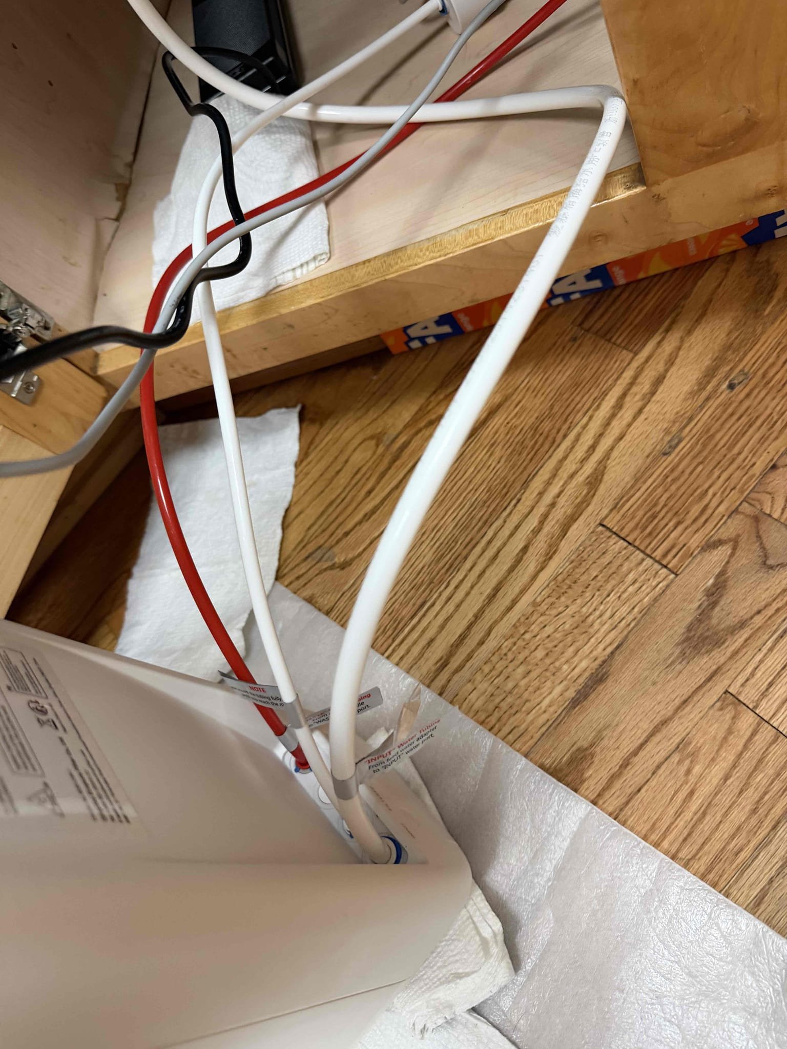 Customer stated that they had a leak coming from there RO system under kitchen sink. Customer thought it’s coming from drain line on a system, but stated to customer that it can’t be leaking from there cause I’m not seeing any leaks on the line and also that there is a check valve so water can’t come back in to the unit. Customer called customer service for unit and they mentioned to have filters replaced cause maybe O-ring isn’t sitting right. 