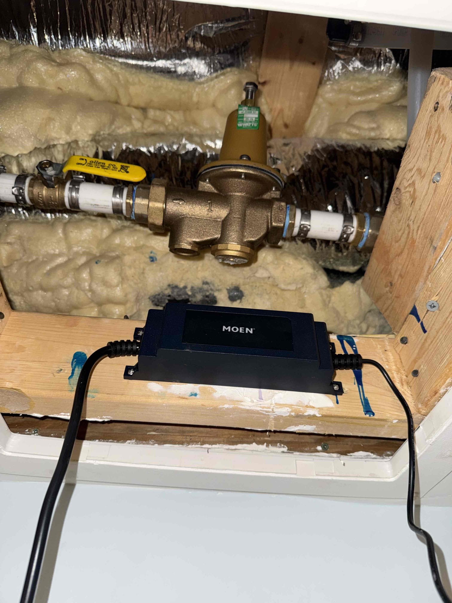 Returned to install new 1 inch Moen Flo with a new shutoff valve and flush both tanklesses. Installed new 1 inch Moen flo and flushed both tankless. Turned water back on to check for leaks and found no leaks. Helped customer set up Moen app and made sure it was working properly. Fired up both tankless to make sure they were getting hot, both tankless units are working properly. No leaks upon departure 