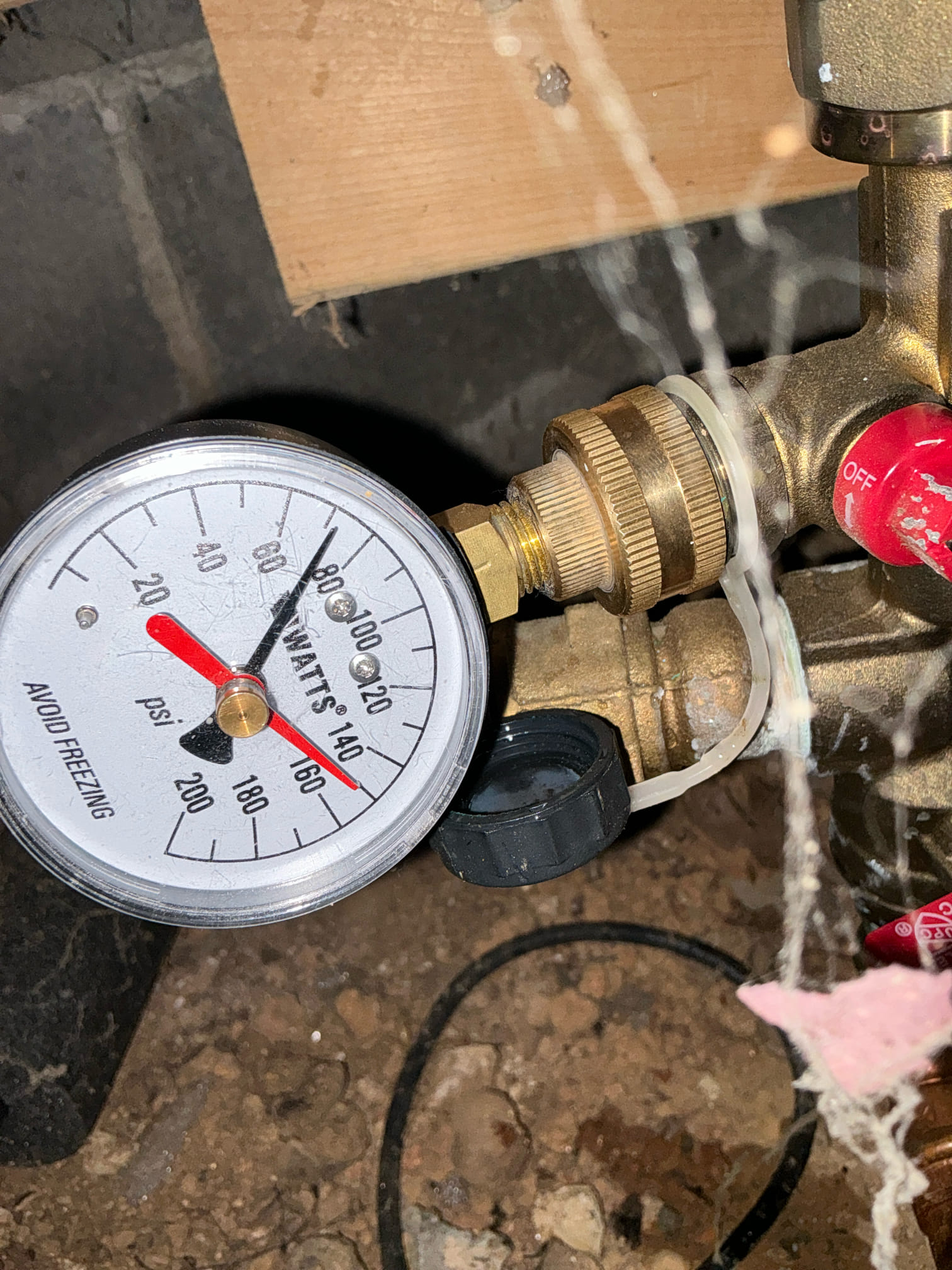 Whole house shut off was an old gate valve that was not turning off. Replaced whole house shut off with new ball. Determined leak was on water service.