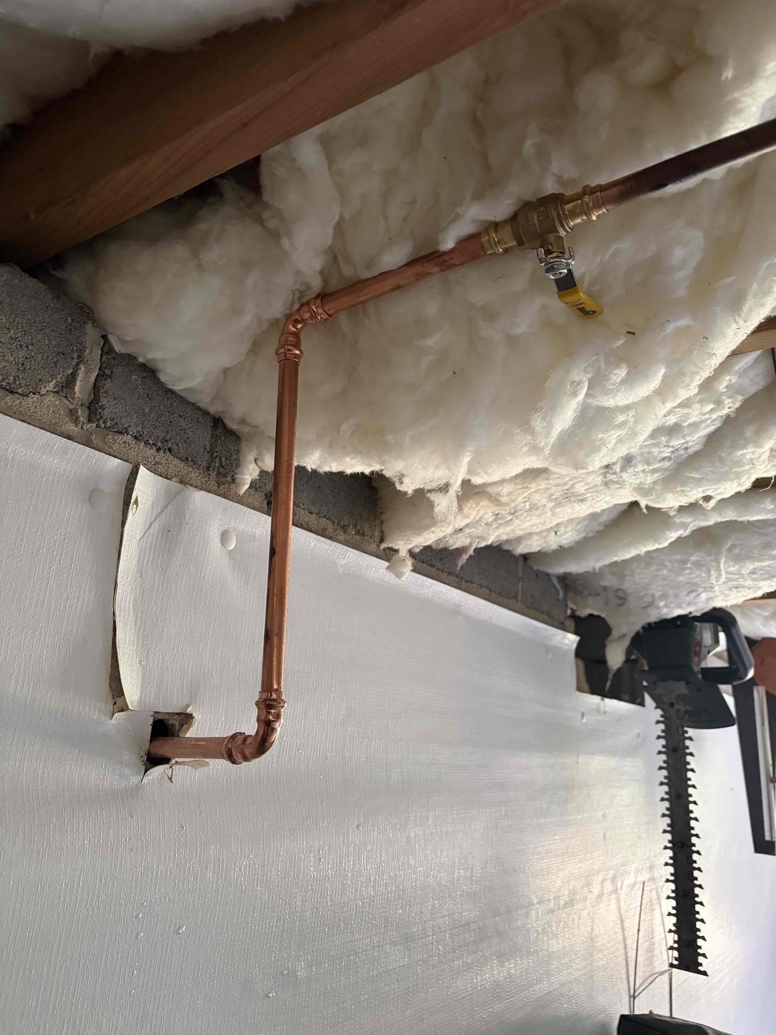 Hose Bibb in the backyard is leaking and the shut off valve in the crawl space is too
Replacement of ptrap in the left side bathroom sink 
For this customer we did our annual preventative maintenance plumbing evaluation. During our thorough evaluation of the plumbing system that our customer’s house took a look at everything and CUSTOMER had one complaint one of a P-trap. In the master bathroom where they would get a weird smell like a sewer smell almost so what I recommended is we just go ahead and replace the trap and see if that changes anything so the smell doesn’t come back so that is exactly what we did replace the P-trap in addition to that During my evaluation I noticed that a hose bib wasn’t properly anchored nor closing all the way, so what I recommended is we install a brand new hose bib because of it leaking and whenever you turn off the shut off valve in the crawlspace the gate valve also leak so I recommended we install new bulb valve along with the hose bib so that is ex