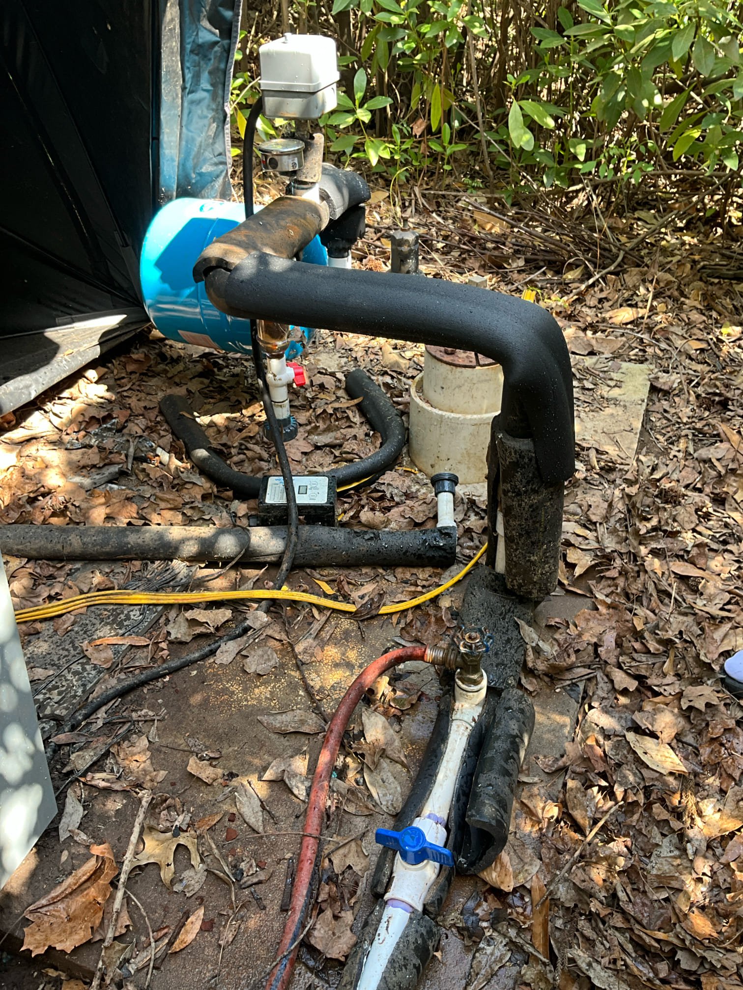 Customer had a pvc line from a well that had frozen and cracked a 1 inch pvc shutoff. Gave price to repair the section, as well as correct the pressure due to the age and condition of the prv. Customer decl8ned work at this time. Waived dispatch fee. 