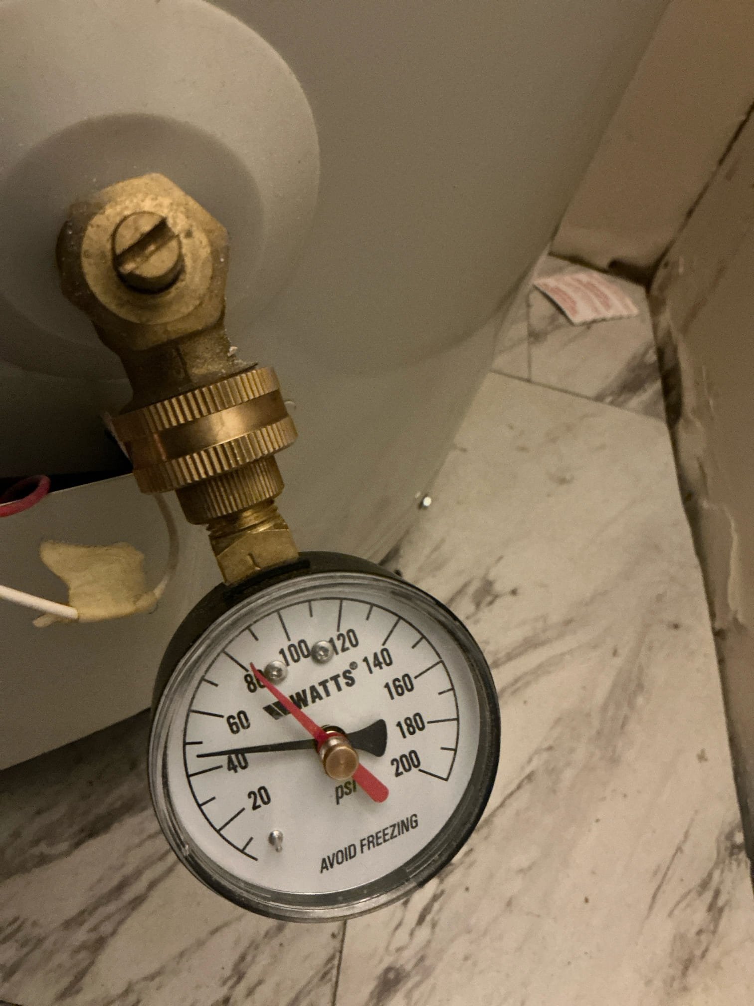 Gave estimate to replace 40 gallon natural gas AO smith water heater in mechanical room with new 50 gallon Bradford water heater. Work to include replacing gas valve and capping gas off. Installing water heater pan and running drain for pan to existing furnace drain. Will replace water heater gate valve with new ball valve.