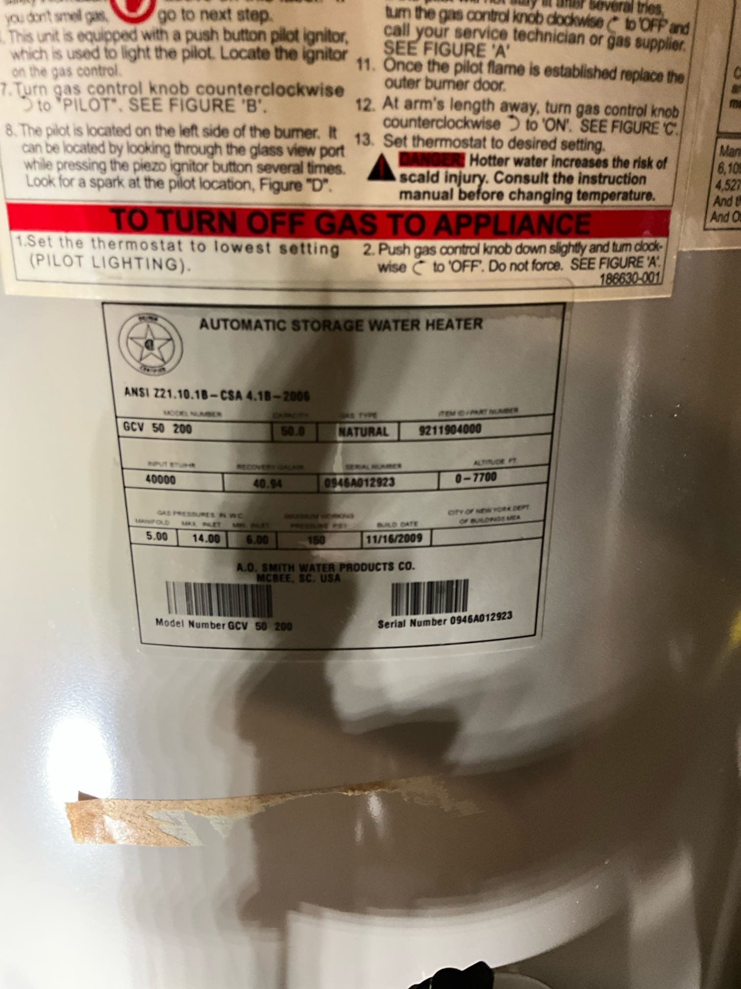 Call for leaking water heaters.

Arrived and met with Ms. Kiv and Mr. Phey . 

They stated that they discovered leaking water heaters this morning.

Inspection revealed the water heater on the right had two leaks, one internal tank rupture and a second at the t&p valve. Left water heater had a dripping t&p valve. Pressure regulating valve is only approximately two years old. Thermal expansion tank bladder has ruptured. Copper waterlines have significant corrosion throughout. 

Replaced both water heaters, and ran in parallel instead of in a series. New thermal expansion tanks, drip pans, gas shut off valve and lines.

I turned on each unit, and discussed how to adjust them. How to shut off water. I also installed a new shut off valve on the home as a courtesy, as the gate valve was not working all the way and there were concerns about being able to shut the water off when traveling. 

I cleaned all work spaced and ensured both water heaters were functioning. Bled air from lines on all 