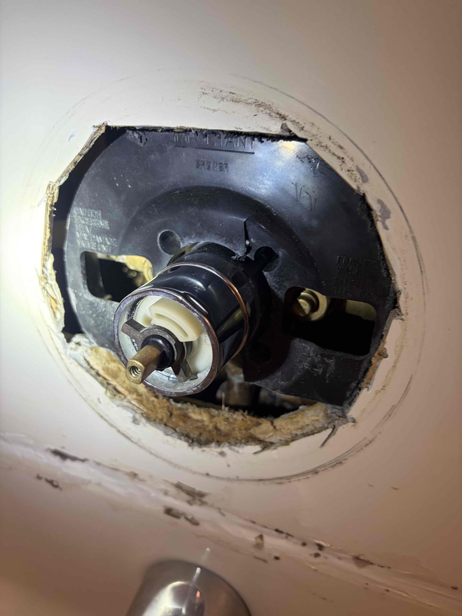 Replacement of single handle cartridge glacier bay 
For this customer we replaced the glacier bay shower cartridge, the previous one would drip continuously, so therefore I recommend a few different options and the homeowner went with the repair. Replaced the cartridge with a new one we ordered. Once installed the handle didn’t fit on the cartridge so therefore I replaced the handle to accommodate the cartridge. One complete there are no further leaks. In addition To that I caulked the trim plate and the tub spout so therefore there wouldn’t be any gaps in the shower.