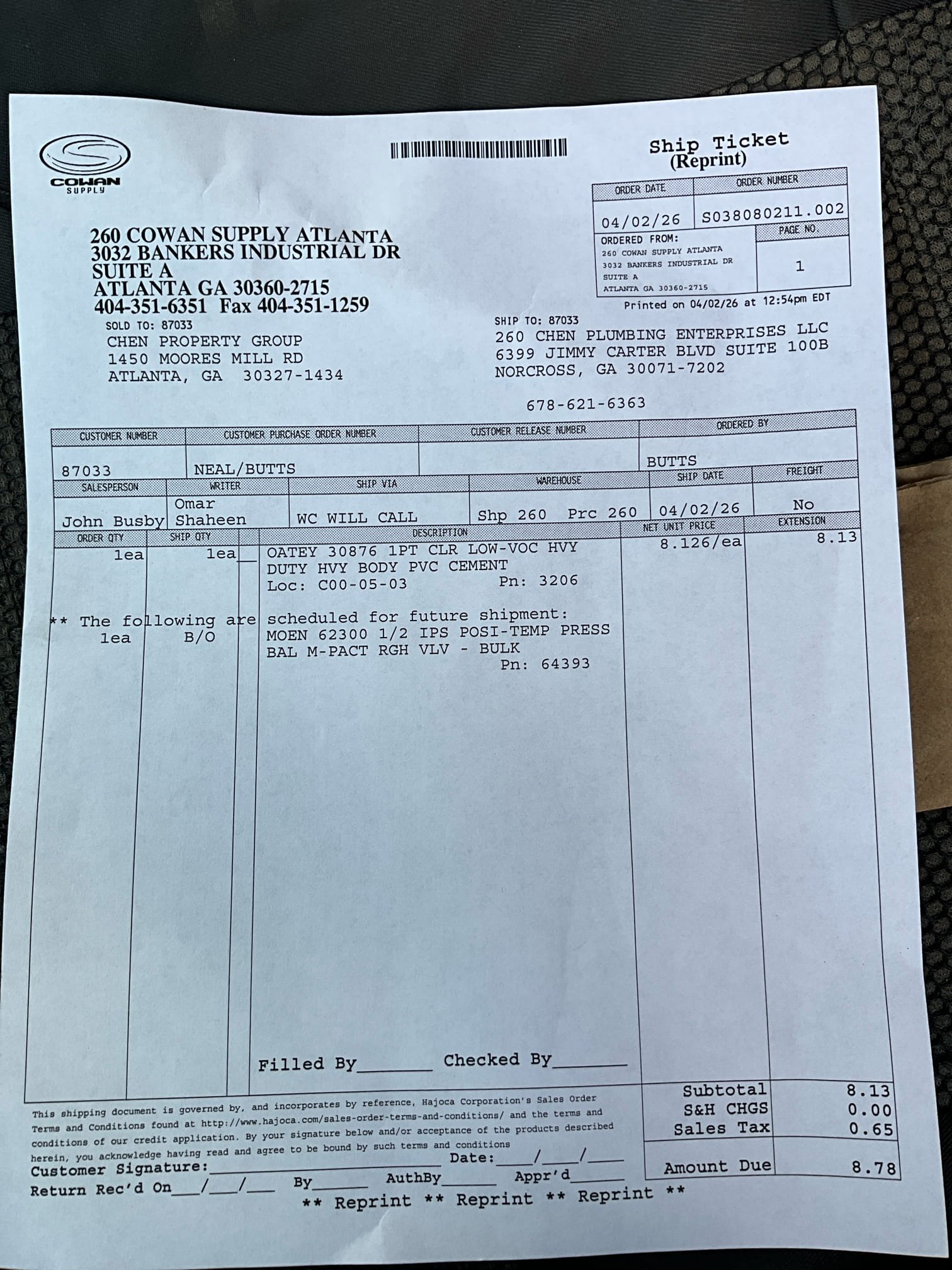Customer had a shower head dripping into a vertical cast pipe that had a crack for the length of the pipe. This was causing dirty water to stain the drop ceiling and the carpet below in the basement. Customer removed drop ceiling to expose pipe. Informed customer that the tile bed would have to be demoed to replace the drain properly through the shower floor. Recommended having a tile company demo so that we can return and install a trap before the shower is re-tiled. To address the dripping shower a total single handle replacement of the two handle valve was recommended, accepted, and done. Capped both the shower and the trap below to avoid leaks in the meantime. Tested all work to ensure proper function and leaks. None were found.

Description of work as sold:
Price is to cut drywall and tile to replace two handle shower valve with a single handle shower valve. Will cap cast trap below as a part of quoted price. 