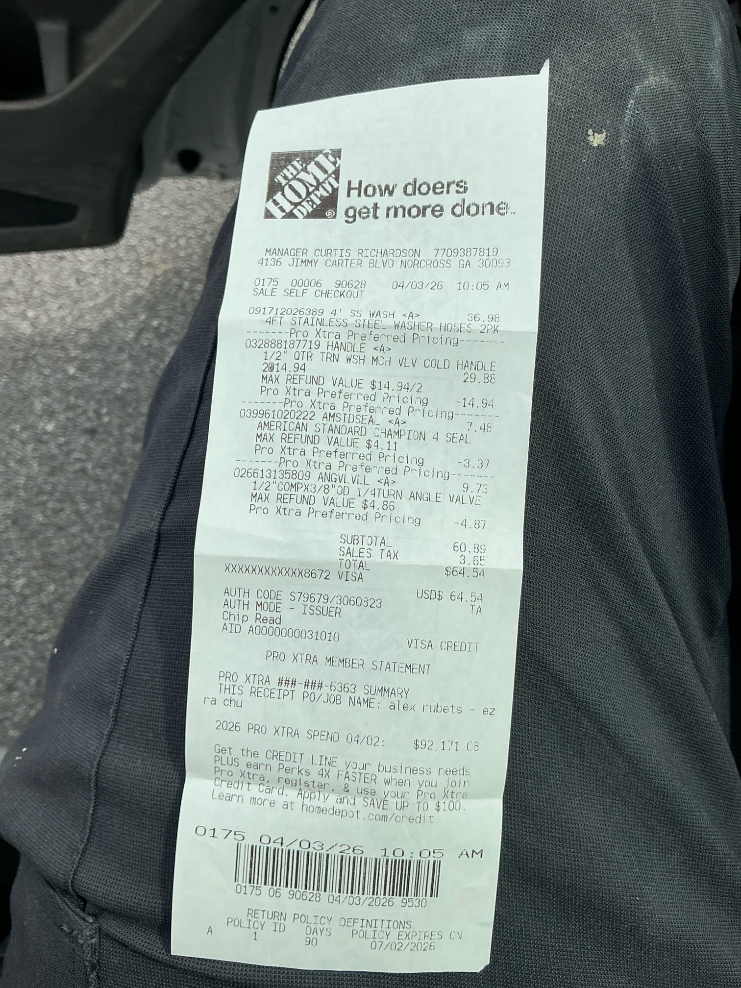 Rebuild master bathroom toilet with new fill valve, flapper seal, and toilet supply line. Install new service stop and Test for proper operation. Install new handle. Recommend holding handle for stronger flush, currently not letting enough water through for a good flush.
Shut off water to home and drained system. Cut small section of Sheetrock to gain access to water lines feeding washing machine valves. Install new washing machine boiler valves. Test for proper operation 