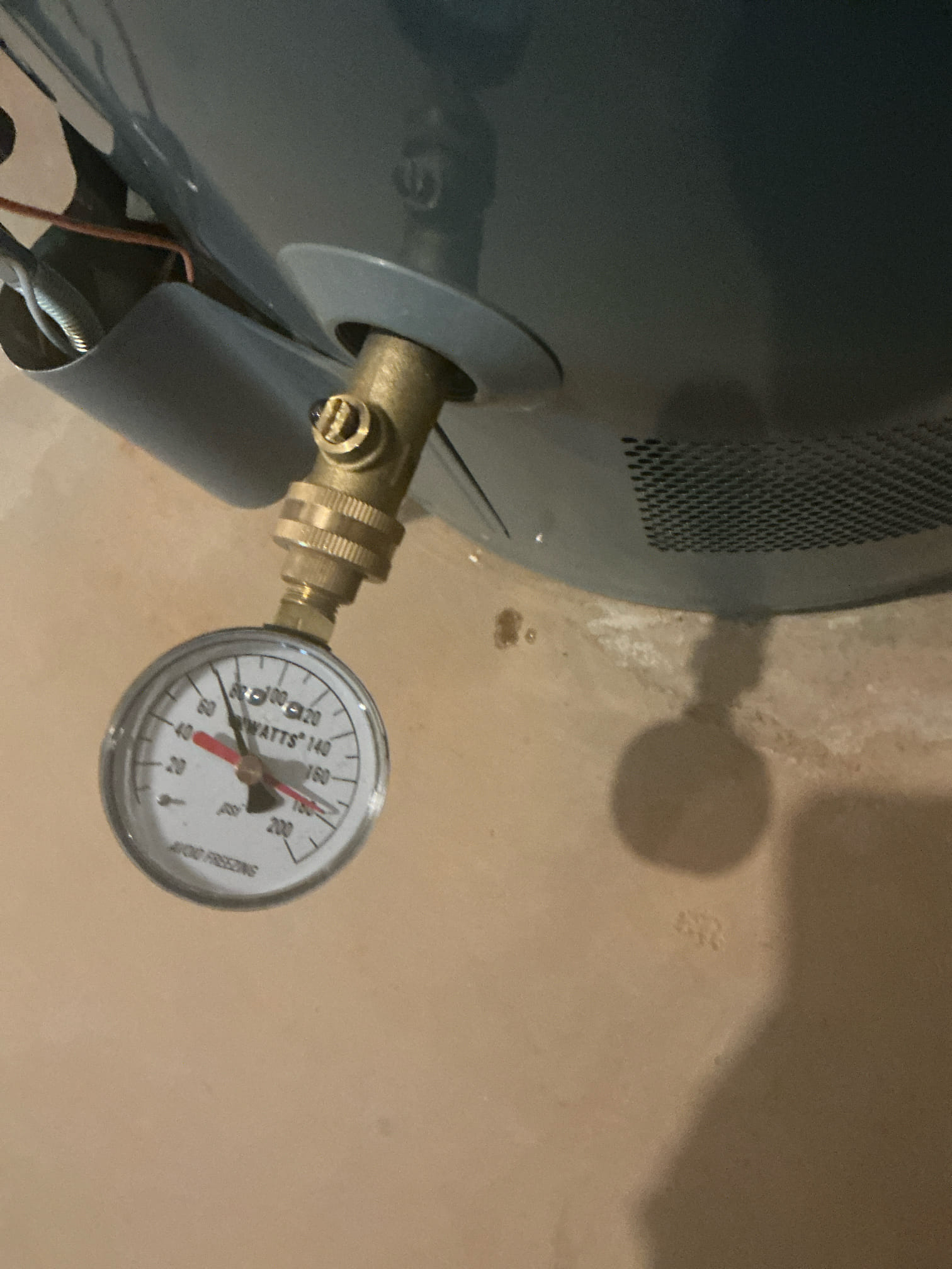 Found shower head filter leak. Removed leaking shower head filter and reinstalled shower head.