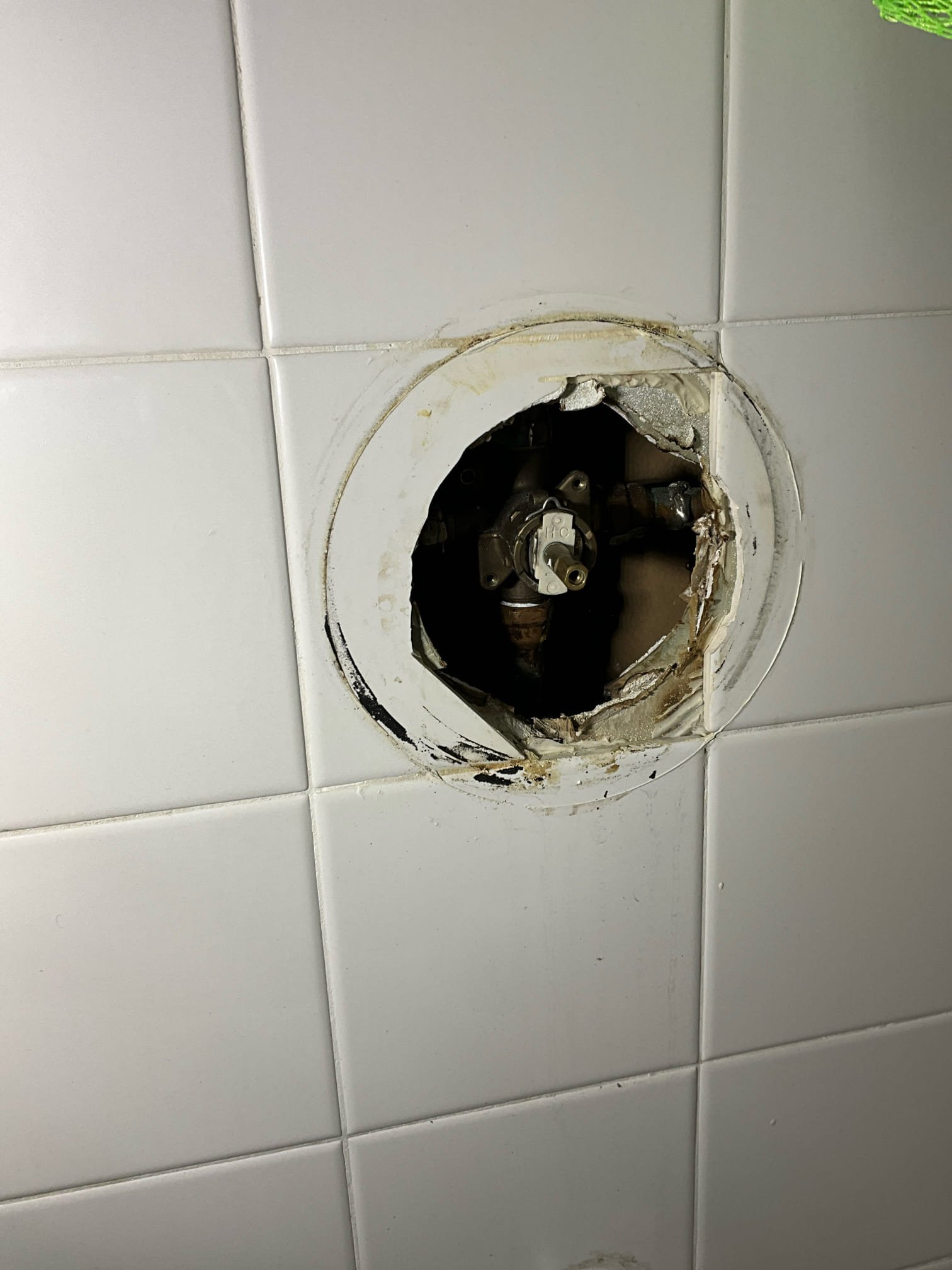 Call for tub spout running.

Arrived and met with Ms. Gracie and her son. They stated that the shower couldn’t be turned off and they had to shut off the water to the whole home. This started yesterday.

I inspected the shower and found a Moen single handle shower valve. When turning the stem I could feel that it has separated and would not rotate to turn water on or off. Pressure regulating valve was from 2006/2007. Water heater was from 2007. 

I removed and replaced the shower cartridge. After pressurizing the home and testing, I reset trim and handle. I applied silicone behind the escutcheon.

I discussed my concerns with the water heater and pressure regulating valve and advised Ms. Gracie that I recommend replacing both as soon as possible. 