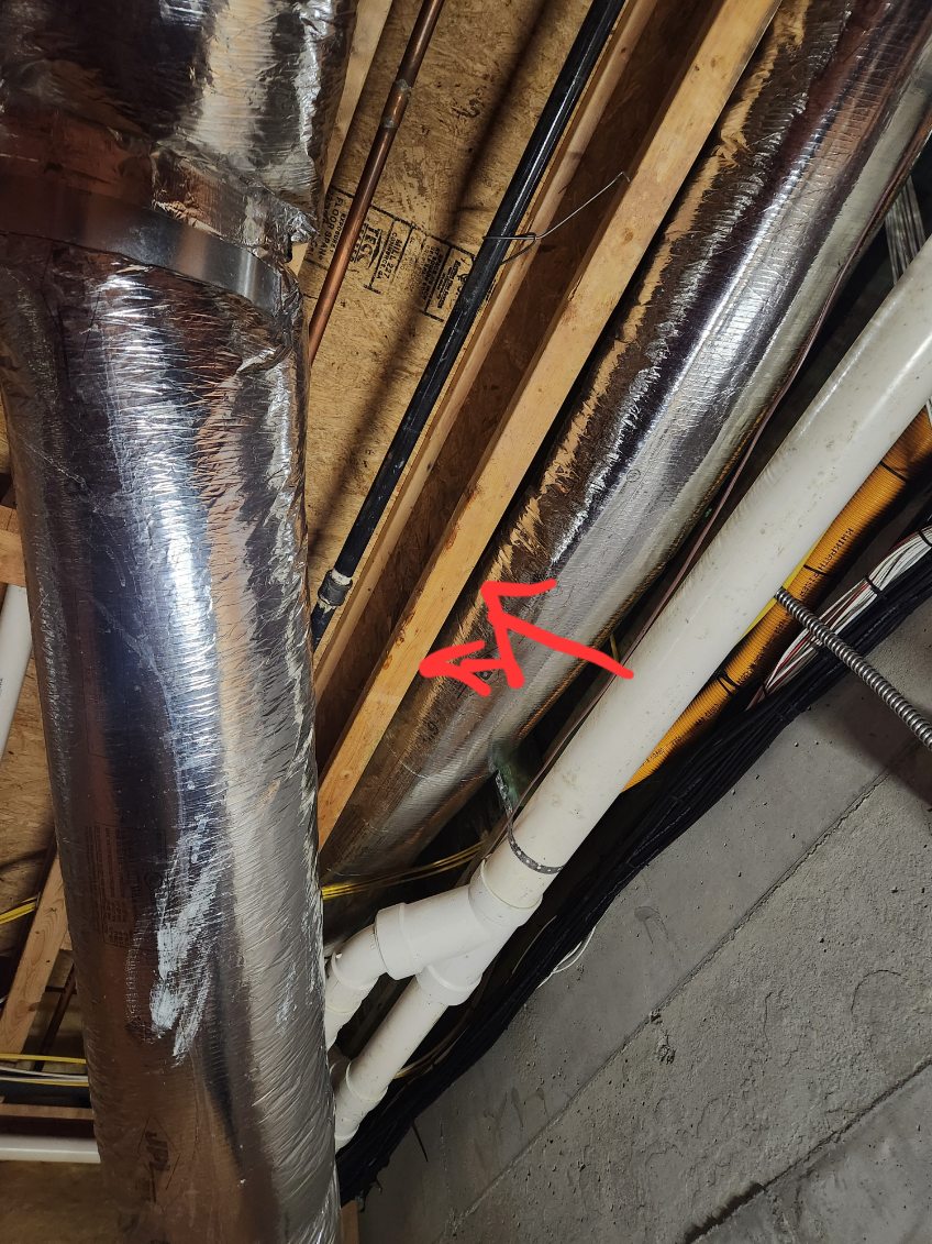 Found a fixed aother copper pinhole leak in basement today , recommend customer for whole house water filter / softener 