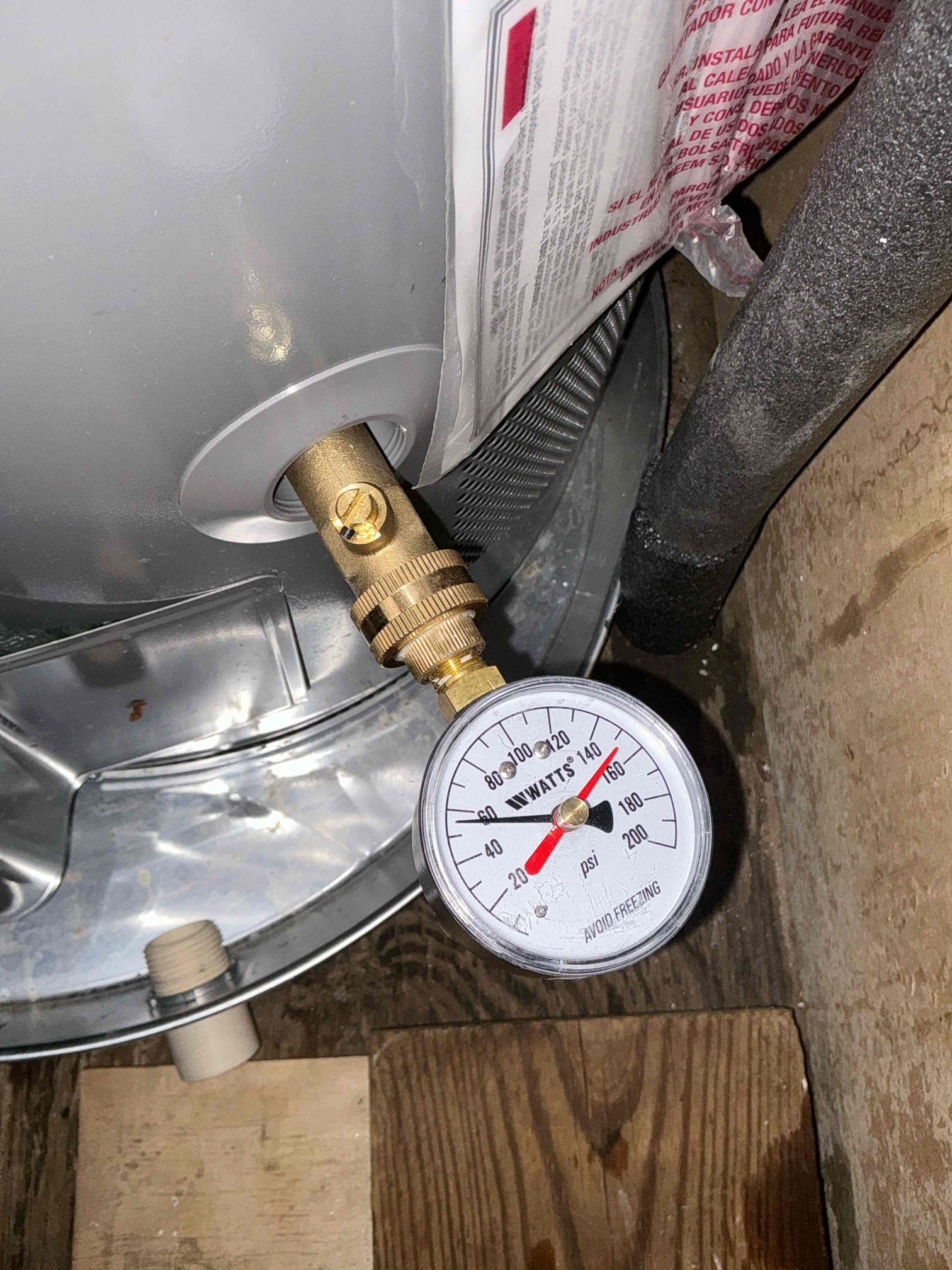 Diagnosed leak near hose spicket. Found propress fitting popped off during freeze break time. Cut out section of pipe and replaced with new copper piping. Tested for proper operation and no other leaks found 