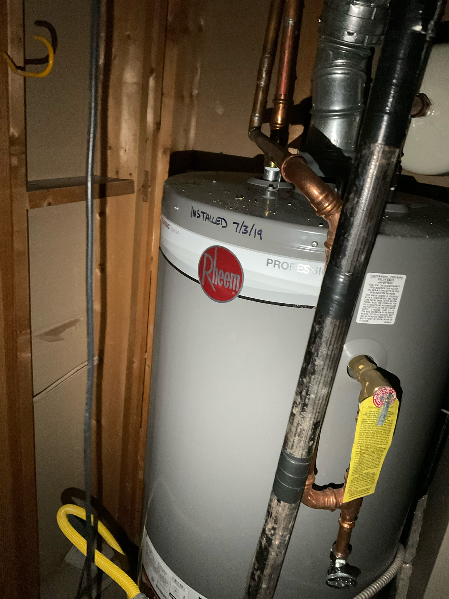 Run camera from cleanout access behind water heater. 

Ran camera from clean out that is behind water heater. Found that house has a back water valve. Was able to get camera through. Found that sewer line has root intrusion and also is hold water for most of the way towards the city. Wasn’t able to get depth of sewer line. Will need to contact city for them to come out and correct slope for there line before we can give estimate for sewer line replacement. 