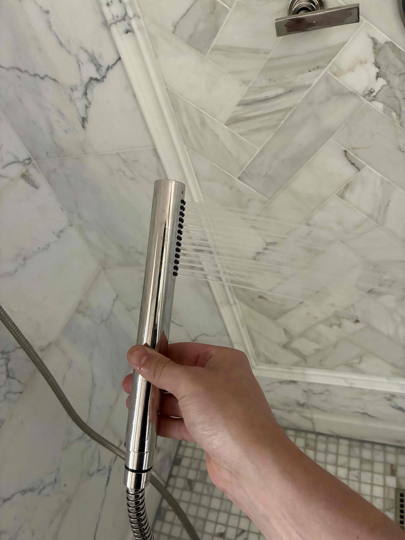 Customer had a few customer provided parts to install for different fixtures of home. Gabe options for repair/replacement after evaluating home. Installed hot and cold cartridge for master bath faucet on right. Also replaced sprayer in shower. Last replaced cartridge in bar sink faucet. After work was complete checked for leaks and proper function of fixtures. Gave options for work to be addressed at later date. 