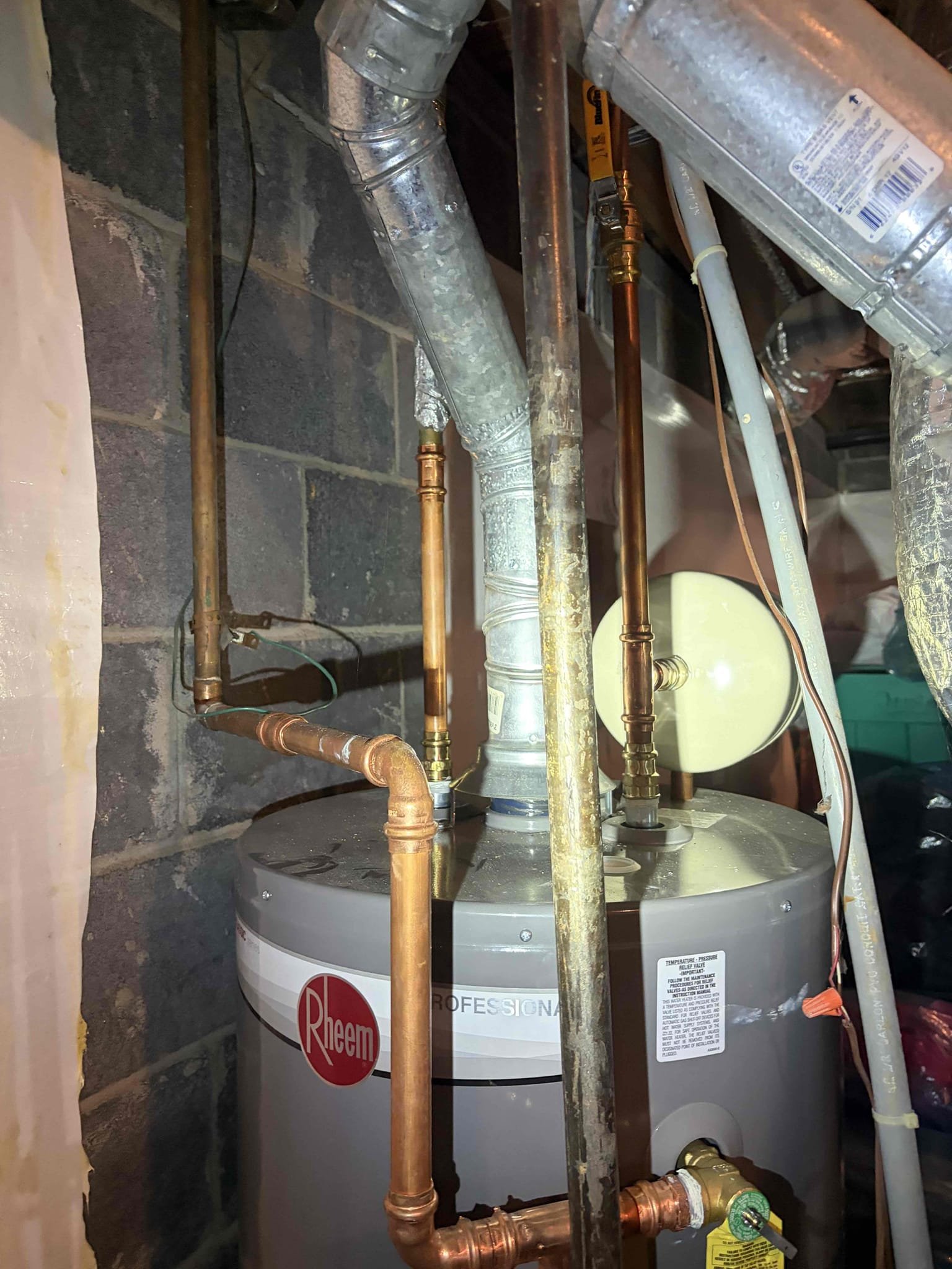 Water heater heater flush 
Gas shut off valve and gas flex replacement
Today we did a annual inspection for the water heater, and we recommended to do a water heater flush on the unit and that is what we did, flush the unit out first and ran cold water through to insure there wouldn’t be a future problem. When cleaning up I noticed that the flex line for the gas had a leak on it, I smelled it at first then I checked it with the gas sniffer, and there was a leak connected the flex line to the sediment trap. What I proposed is to replace the gas shut off and the flex due to the fact that the shut off was old. Replaced it with a new valve and there is no further leak. Customer also would like to replace the toilet, recommend to do a chair height (standard) round kholer toilet to match the other one upstairs. At this time there is no further leak.