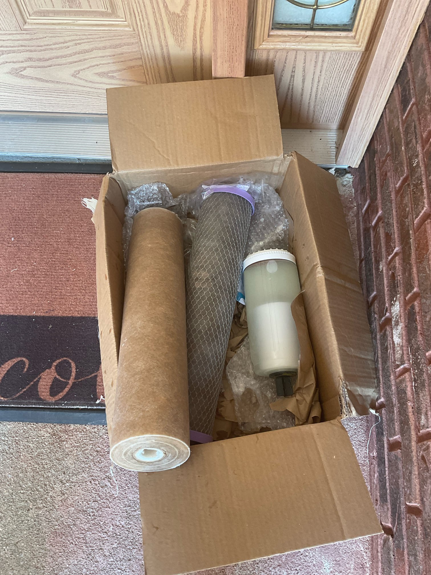 Replaced three water filter cartridges at no charge for member as a courtesy 