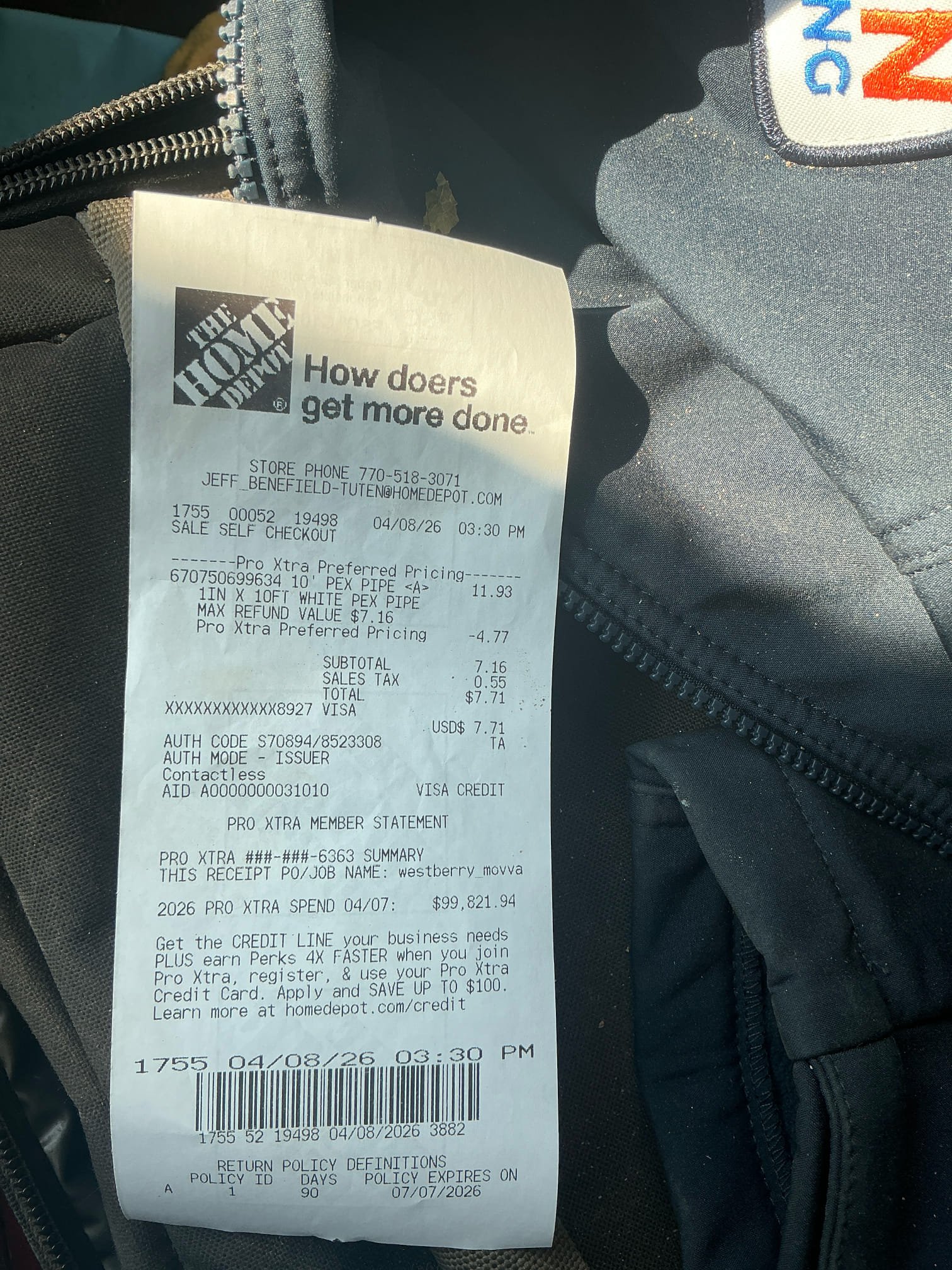 Found yard completely saturated. Dug at center of saturation to find leak on 1” blue pipe at about 3.5’ deep beside drain line. Repaired with 1’ of 1” pex pipe. Turned water back on and back fill.