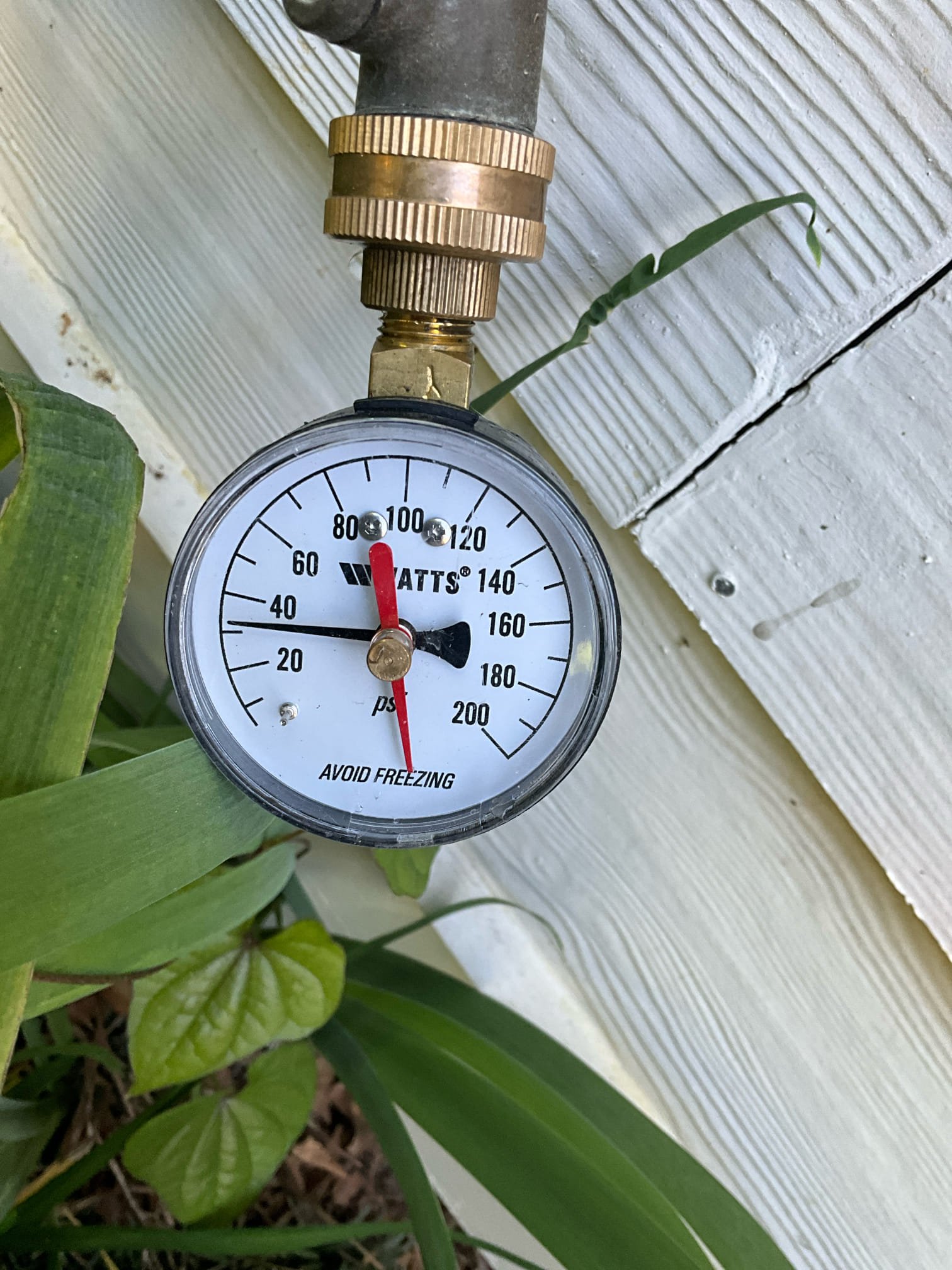 Call for water heater estimate.

Met with Ms. Marjorie. She had a waterline installed and has been concerned with the noise the water heater is making.

I inspected unit, and found it to be approximately 9-10 years old. The unit does not have a thermal expansion tank installed. The gas drip leg has a minor gas leak on the side branch of the tee. This leak was confirmed via gas leak detector and bubble solution, and video is attached. New waterline is 3/4 pex piping. The pipe is brought through the garage foundation without sleeping, using electrical tape asa sleeve. The grounding has been left disconnected under water heater. I was not able to determine if grounding was present elsewhere in the home. 

When checking the pressure, i found that there is a sure Wilkins double union PRV under the water heater. This has been replaced at some point in the past, but is not functioning. Pressure at front spigot read 100 psi, water heater and back spigot reads approximately 30 psi. Water heater