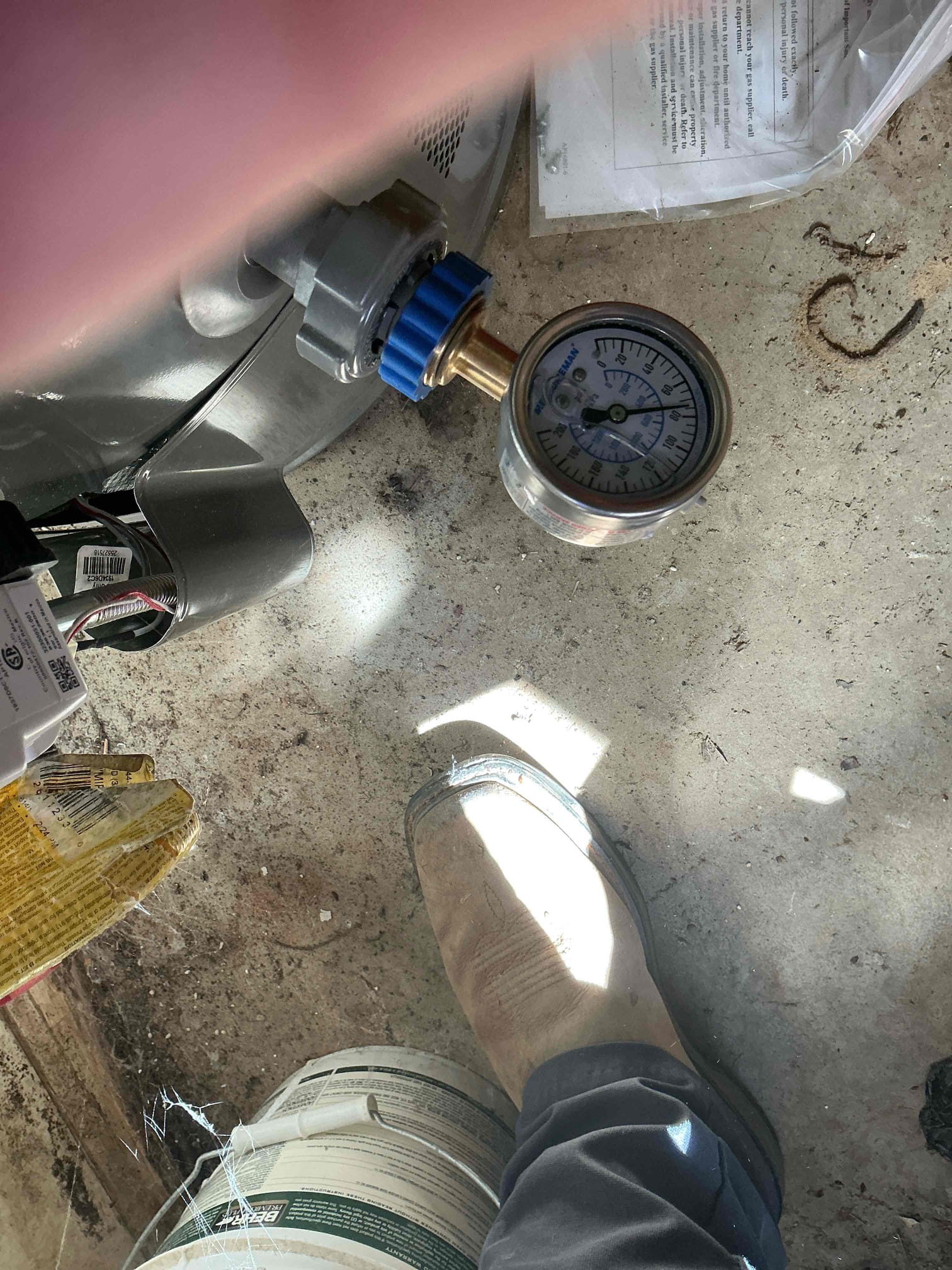 Customer called us for toilet backing up and upstairs, found toilet to be clogged. Customer expressed interest in swapping toilet anyways so we recommended replacing toilet and unclogging line as well clog soft tissue line on double Y for back-to-back toilet and installed new toilet thoroughly tested for any leaks everything is working as intended.