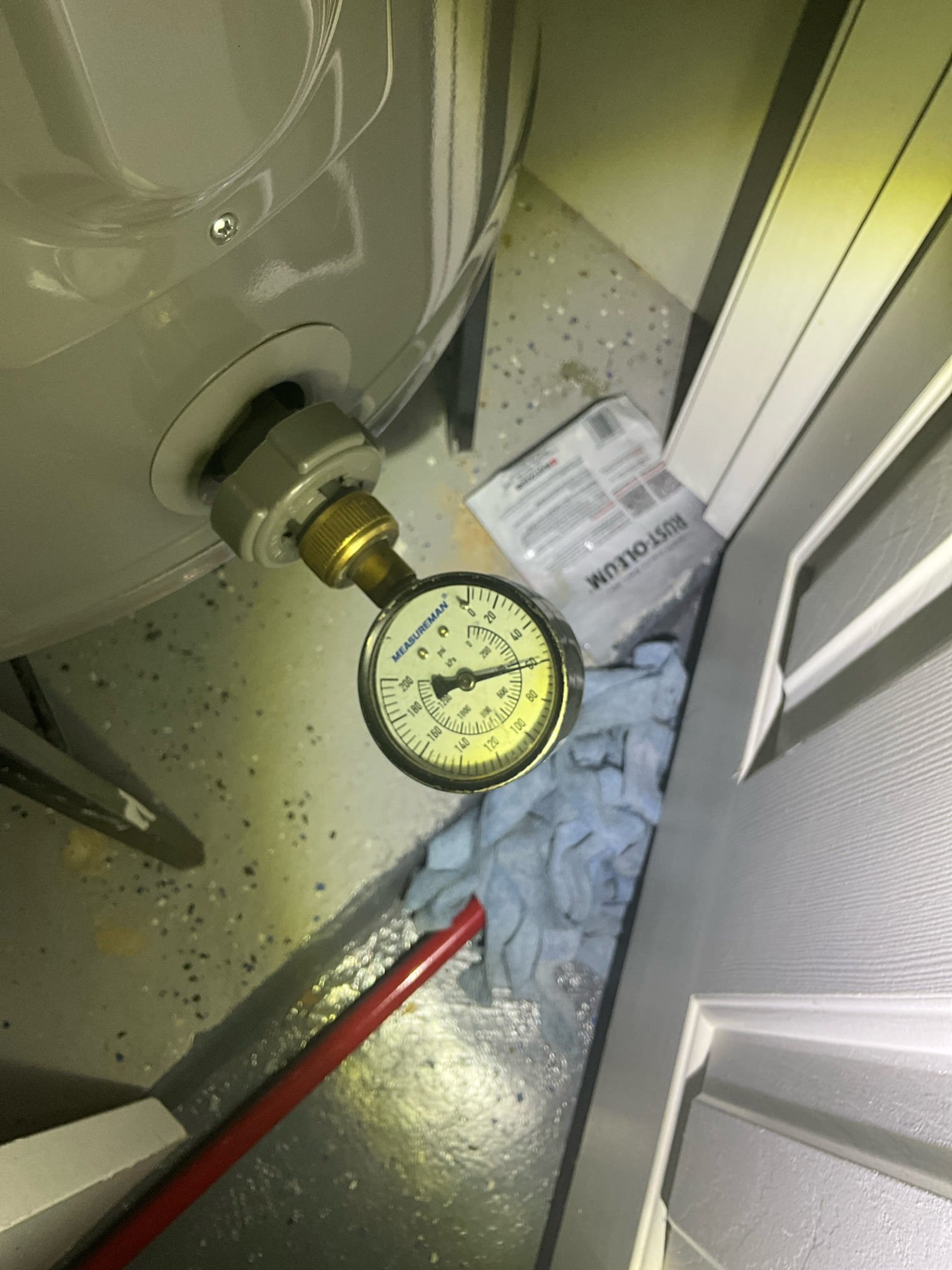 Price is to furnish and install center spread faucet in right hand sink for upstairs bathroom due to leaking and dripping faucet. Replaced with a new Moen faucet and tested to ensure proper function and no leaks. None were found.