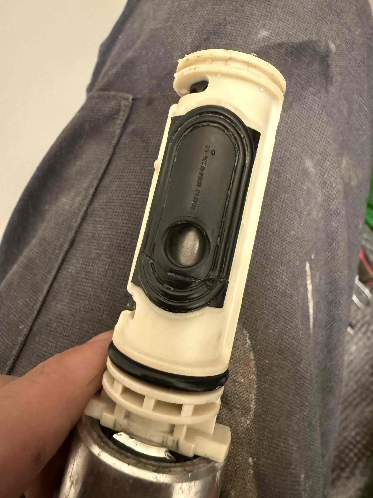 Shower constantly dripping upon arrival. Customer stated her husband installed a new shower cartridge but it was still dripping so they bought another shower cartridge and want us to install it. Informed customer there was no warranty on the customer supplied part. Gave customer estimate, customer approved estimate. After pulling out old cartridge rubber seal cut in multiple spots. Installed new customer supplied Moen 1222 cartridge and turned water back on. Sat and watched spout for 10 minutes and shower did not drip. Shower is working properly and no longer dripping upon departure. 