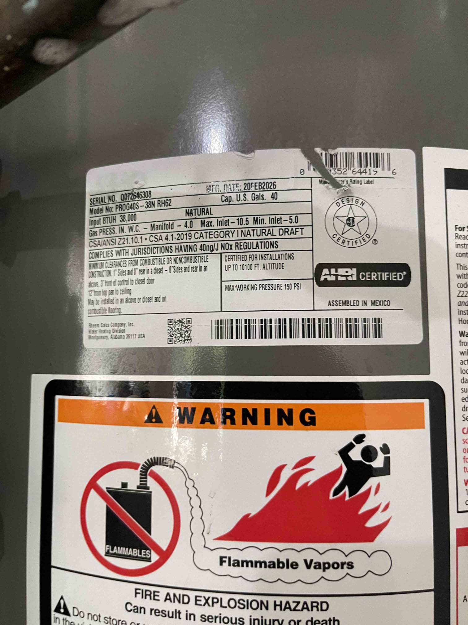 Came out to inspect multiple issues and address a leaking water heater. Arrived and found the water heater was from 2003 and had a stream of water leaking out the bottom of the tank. Unable to fix a leak on the tank of this type. Basement toilet was clogged. Upstairs guest bathroom toilet had a flush valve that was very difficult to use. Master bathroom left lavatory sink leaks from the handle of the faucet only when the faucet is on, and the pop up assembly has a broken piece that makes it inoperable to lift and lower the drain pop up. We contacted the homeowner over the phone and received approval to replace the water heater, replace the guest bathroom toilet flush valve with a customer supplied flush valve, and auger/snake the toilet in the basement bathroom. Performed all work as quoted and tested to ensure proper function and a leak free installation. We were able to unclog the toilet. Pulled out some sort of cloth like item out of the toilet. Flushed it multiple times (see video)