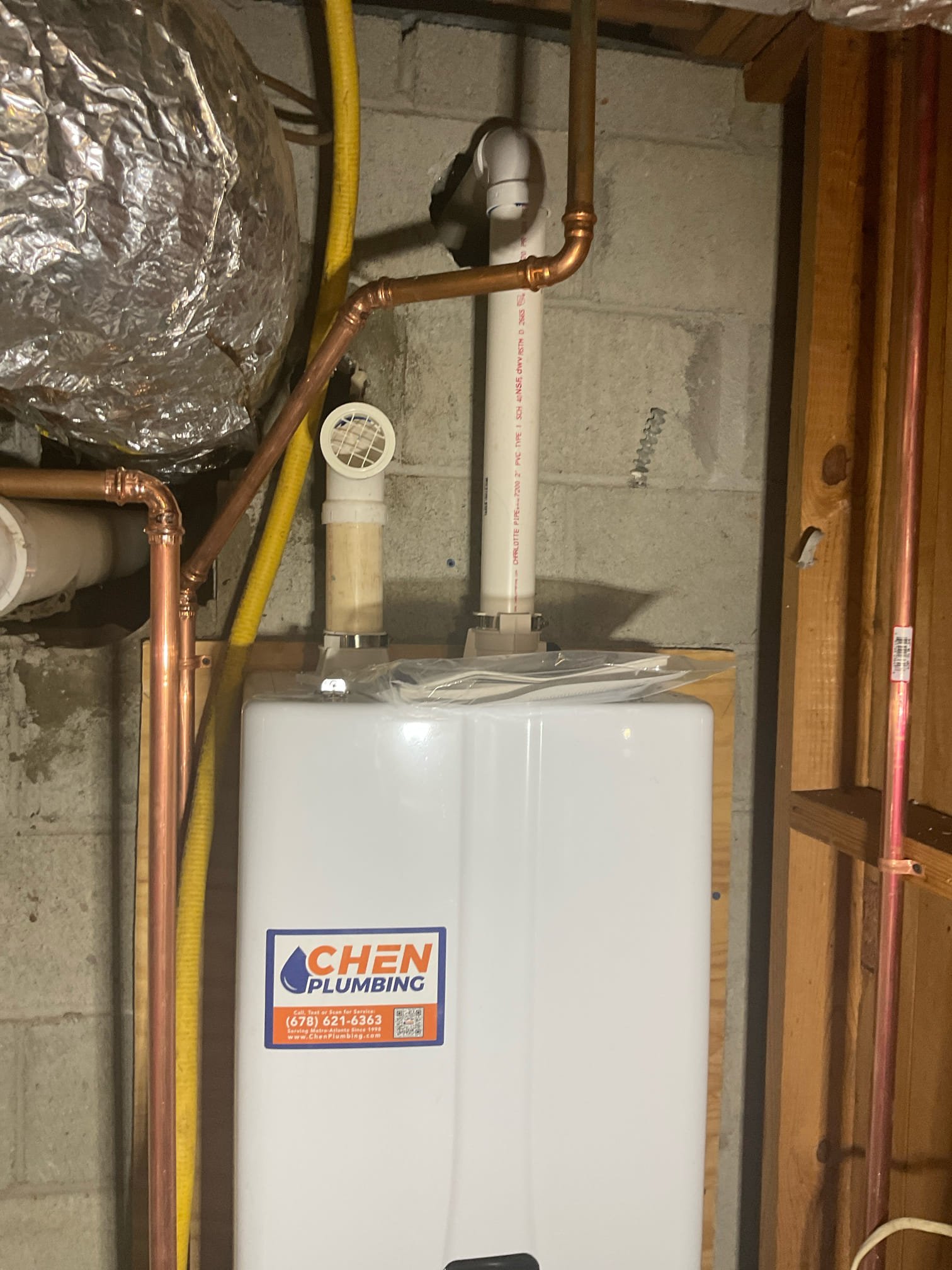 Replaced a tankless water heater with navien npe 240a