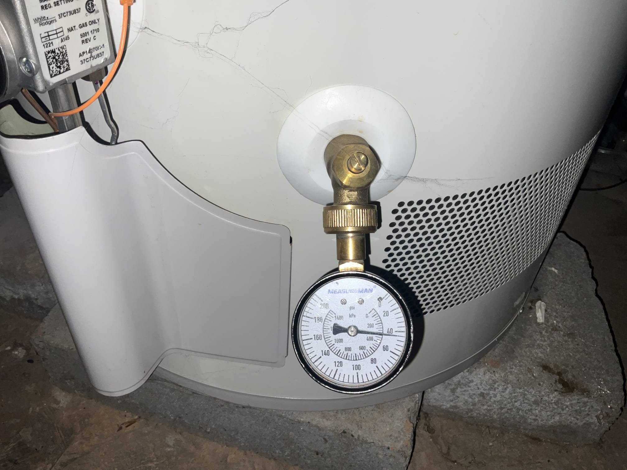 Customer had a shower valve she wanted installed as well as a lavatory faucet in the same bathroom. Customer had leaking faucet and shower valve in the primary bath. Inspected water heater and house pressure. House pressure is in a completely safe range. Water heater is 14 years old and the vent isn’t sloped properly causing backdraft. Also had a leak point rusting through an unsecured thermal expansion tank. Informed customer of the dangers of backdraft as well as leak concerns for the water heater and thermal expansion tank. Left multiple quotes for all stated work. Customer would like time to decide what will be done. No trip charge for water heater quotes.