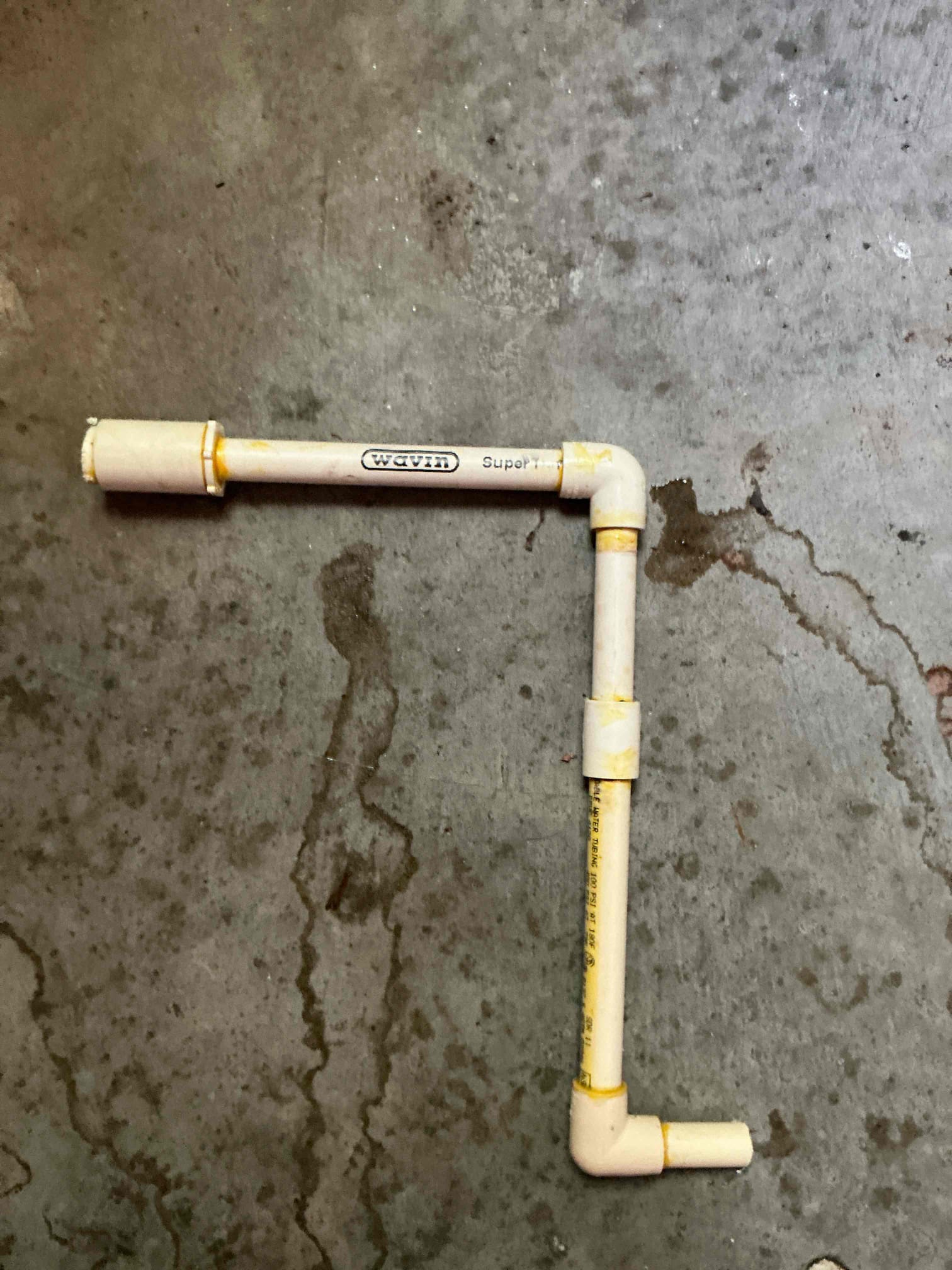 Found leak on repair previously made by Chen Plumbing. Warranty call back. Replaced section of leaking pipe. Tested. No leaks found after work completed 