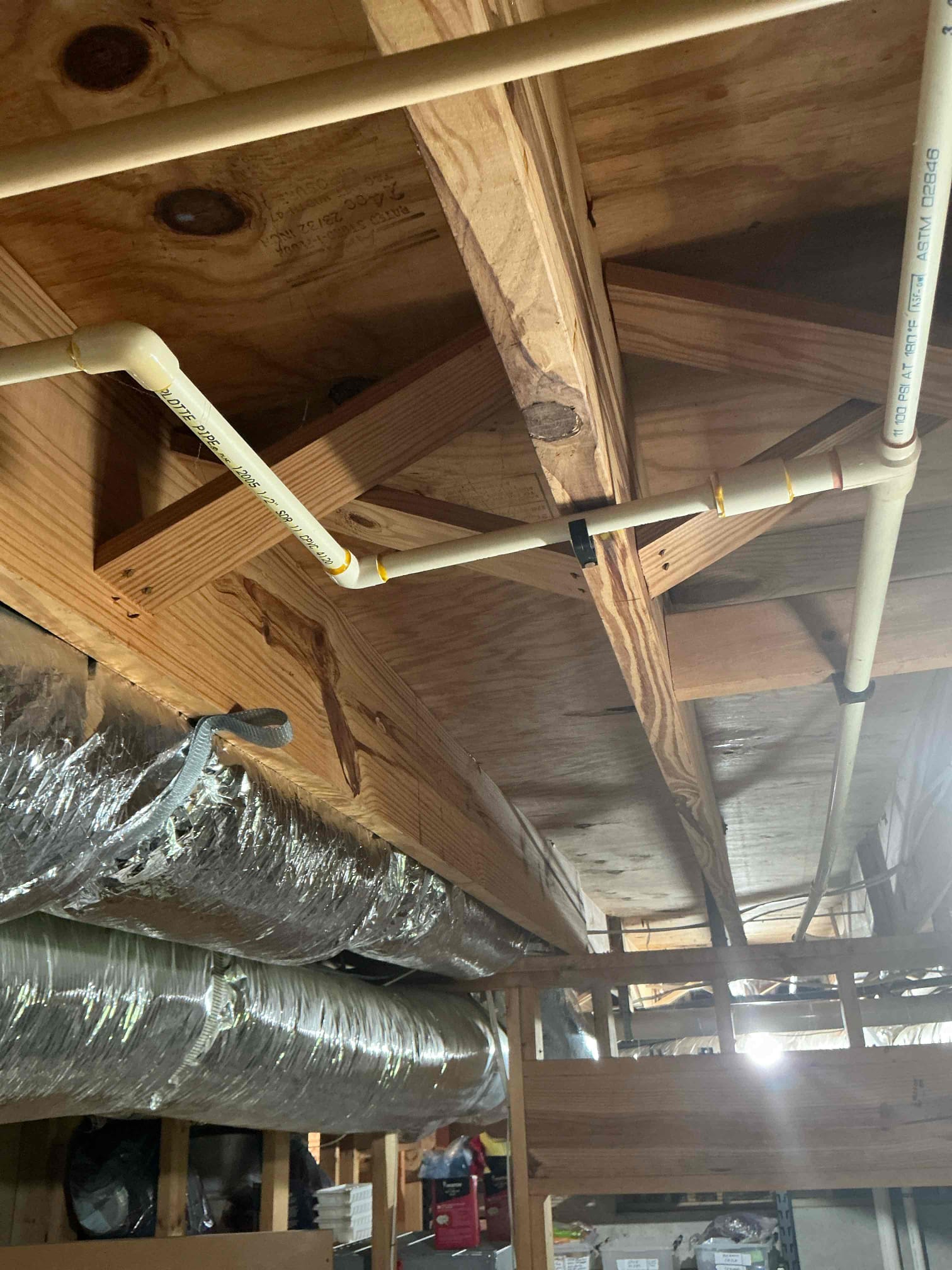 Found leak on repair previously made by Chen Plumbing. Warranty call back. Replaced section of leaking pipe. Tested. No leaks found after work completed 