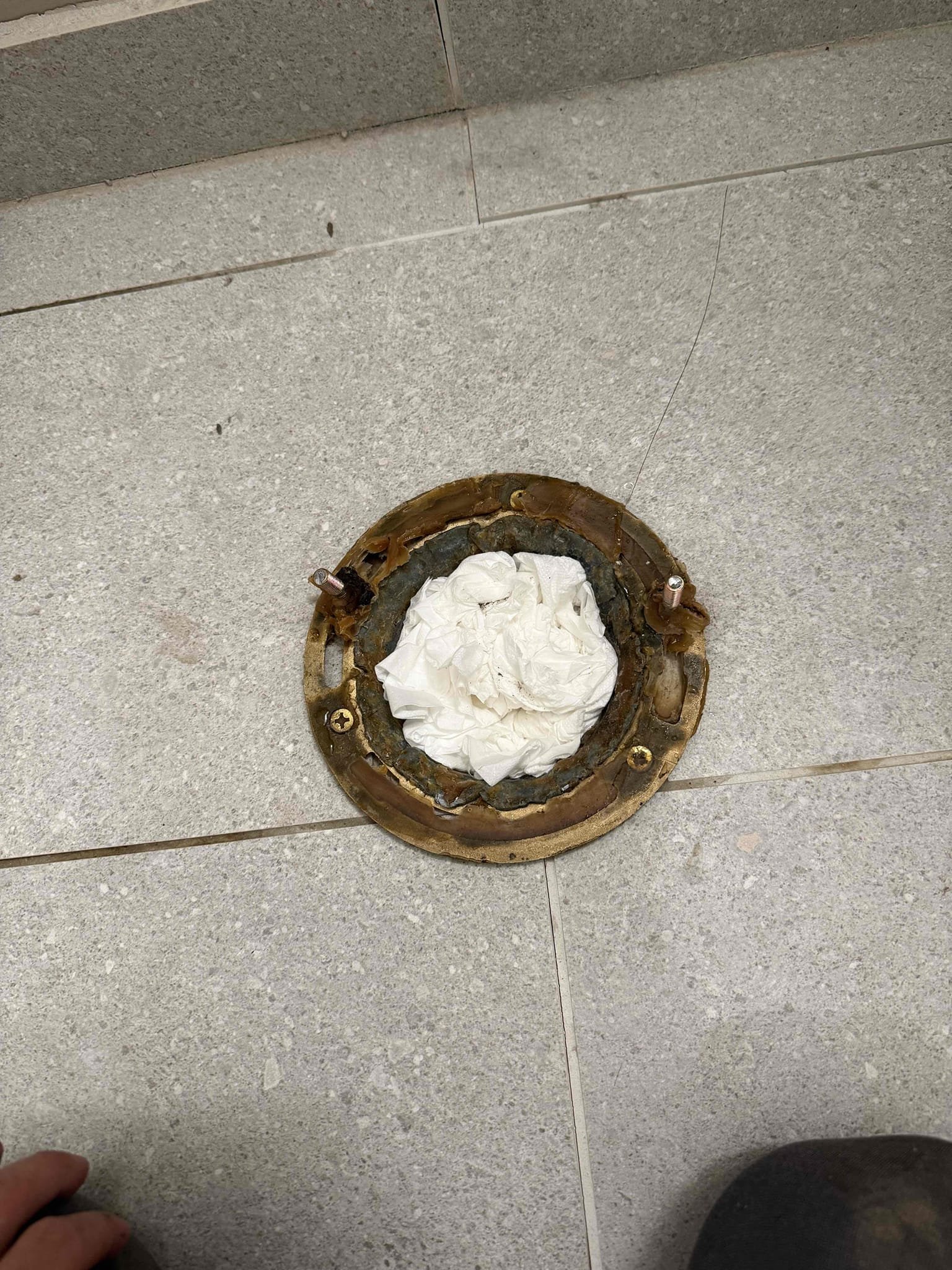 Water leak upon arrival, customer stated he noticed water dripping in the crawlspace from the toilet. After turning water on to the toilet it began to leak out of the toilet causing water damage. Informed customer the toilet had cracked and that’s where the water was coming from. Informed customer we could replace the toilet or install a customer supplied toilet. Also found a lead flange informed customer we could replace the section of lead as well as cast iron. Gave customer estimate to install customer supplied toilet as well as replacing the flange from the bottom. I collected for pulling the toilet and applied what the customer paid today towards the next repair after provision comes out. Left toilet pulled and provision will be in contact 