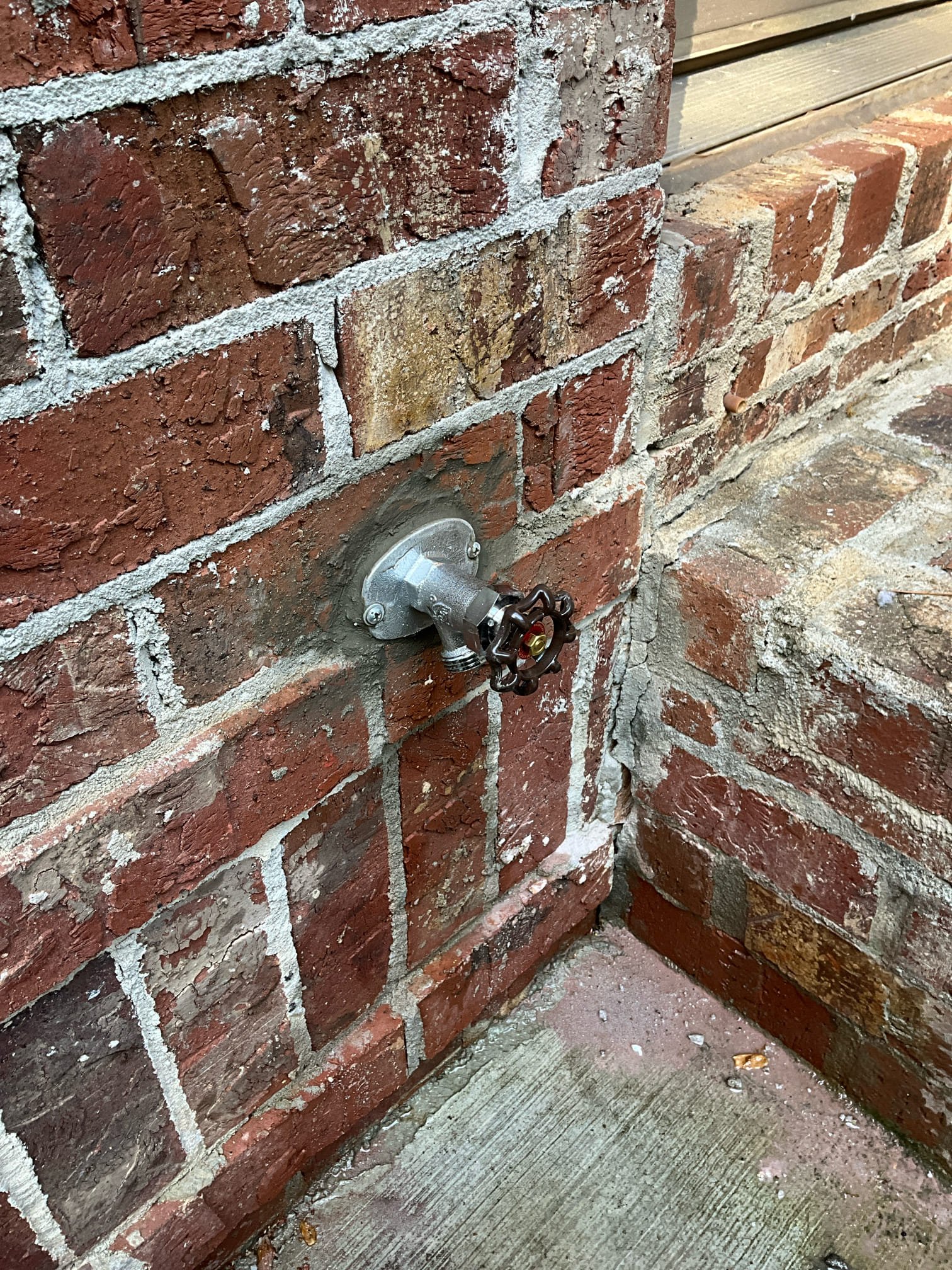 Customer had a leaking frost proof hose bib by garage door. Shutoff off gate valve inside, cut out and replaced the old frost proof with a new one. Tested work to ensure proper function and no leaks. None were found.