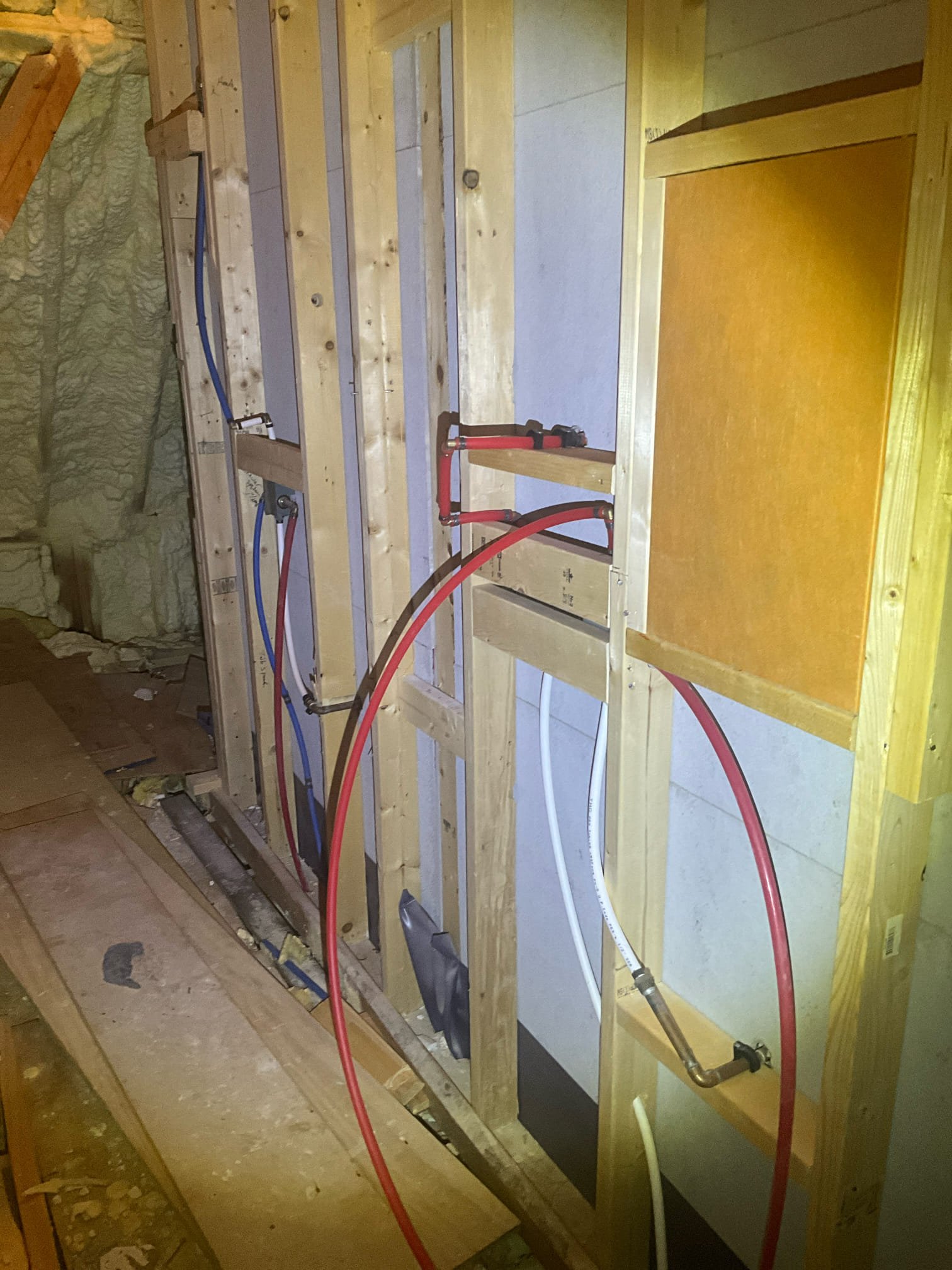 Customer had a faucet in the primary bath that wasn’t flowing well. Determined that it was a clogged aerator due to both hot and cold sides having equally poor flow. Cleaned debris from aerator as a courtesy. Customer had questions regarding shower valve replacement for a handle that’s easier to turn as well as hot water taking too long to get hot and then hot water running out. Informed customer her water heaters are 11 years old, the hot water running out is due the t&p discharging heavily, and that replacement is recommended. Left quotes for both. Customer also had showers remodeled and stopped at the end of the project. There was a leak of unknown origin. Left pricing for searching for concealed leak also. 