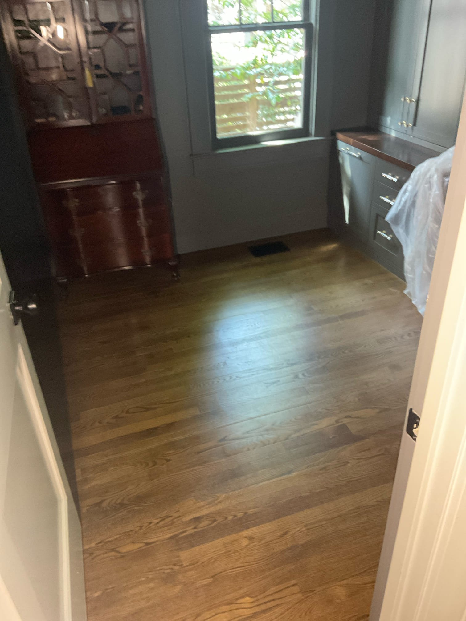 Customer stated that there was a leak in the ceiling and that water was shut off. Upon arrival found that she was wet in multiple places. Stated to customer that we will have to cut sheet rock in order to find leak. Customer greets went ahead and cut sheet rock in two different places and found pinhole leak on hot water line. Gave customer estimate to make repair and customer agreed. Went ahead and made repair on the hot water line and also made same repair on cold water line as a preventive. Turned water back on and tested, and no more leaks were present at this time. Also, customer mentioned that there is a leak when side sprayer is used in master shower. Shower on to attempt to re-create the leak but at this time couldn’t get leaked to show up. Stated to customer since that ceiling is open use that shower extra heavy to see if we can re-create the leak. Cleaned up work area.