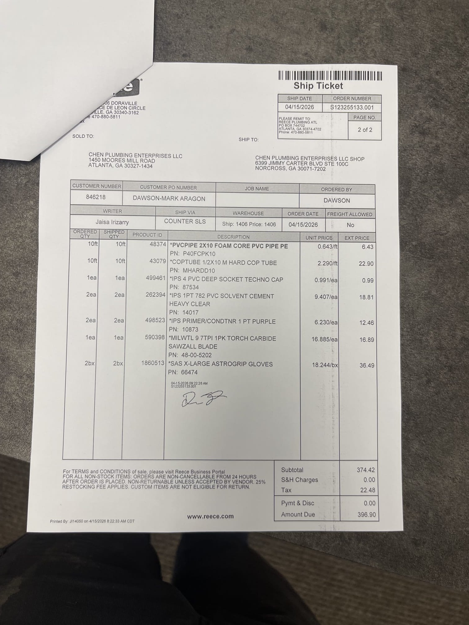 Remove toilet, move toilet flange 37” to other side of bathroom, replace waste and overflow to tub, , cut drywall, reroute copper waterlines up into wall, tie back into existing cast iron vent, tie back in to existing cast iron line 5’ past the bathroom. $800 discount if hvac venting is removed for us to have proper access to the piping. Will run camera to assess underground cast iron once toilet is removed.

Performed work as quoted. Replaced waste and overflow, repipe section of cast iron and hauled away old cast iron. Moved toilet to new location. Rerouted waterlines into the wall, and ran new piping for the toilet supply in the new location. 