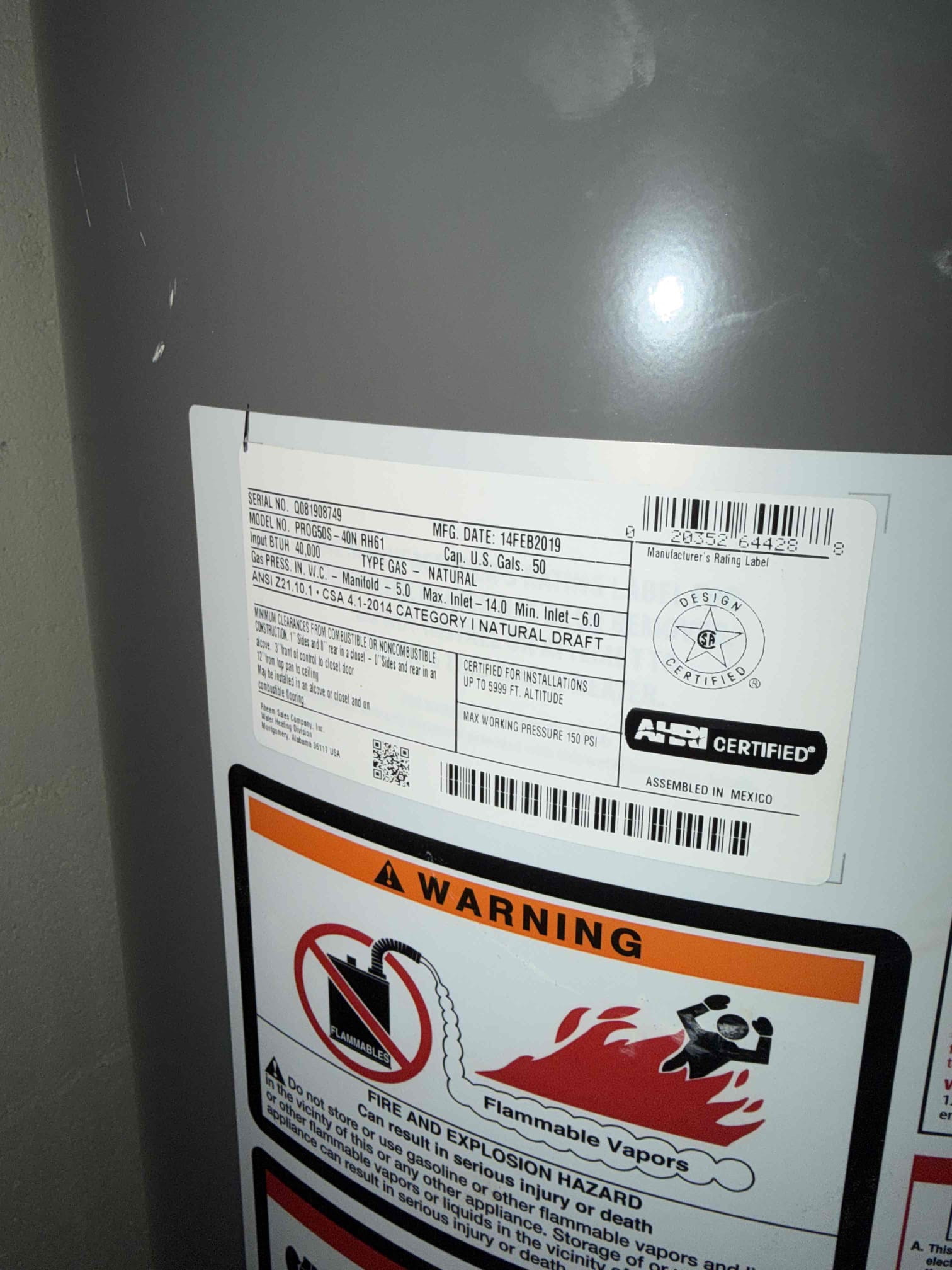 Customer had concerns about existing water heater vent and also sewer line. Took a look at vent and stated to customer that the vent is not fixable and that we will either have to install a power vent or a tankless water heater. Also came to the conclusion that bathroom in basement is on gravity because couldn’t find sewer injection pump and also heard water going through pipe from clean out outside. Will send estimates for repairs.