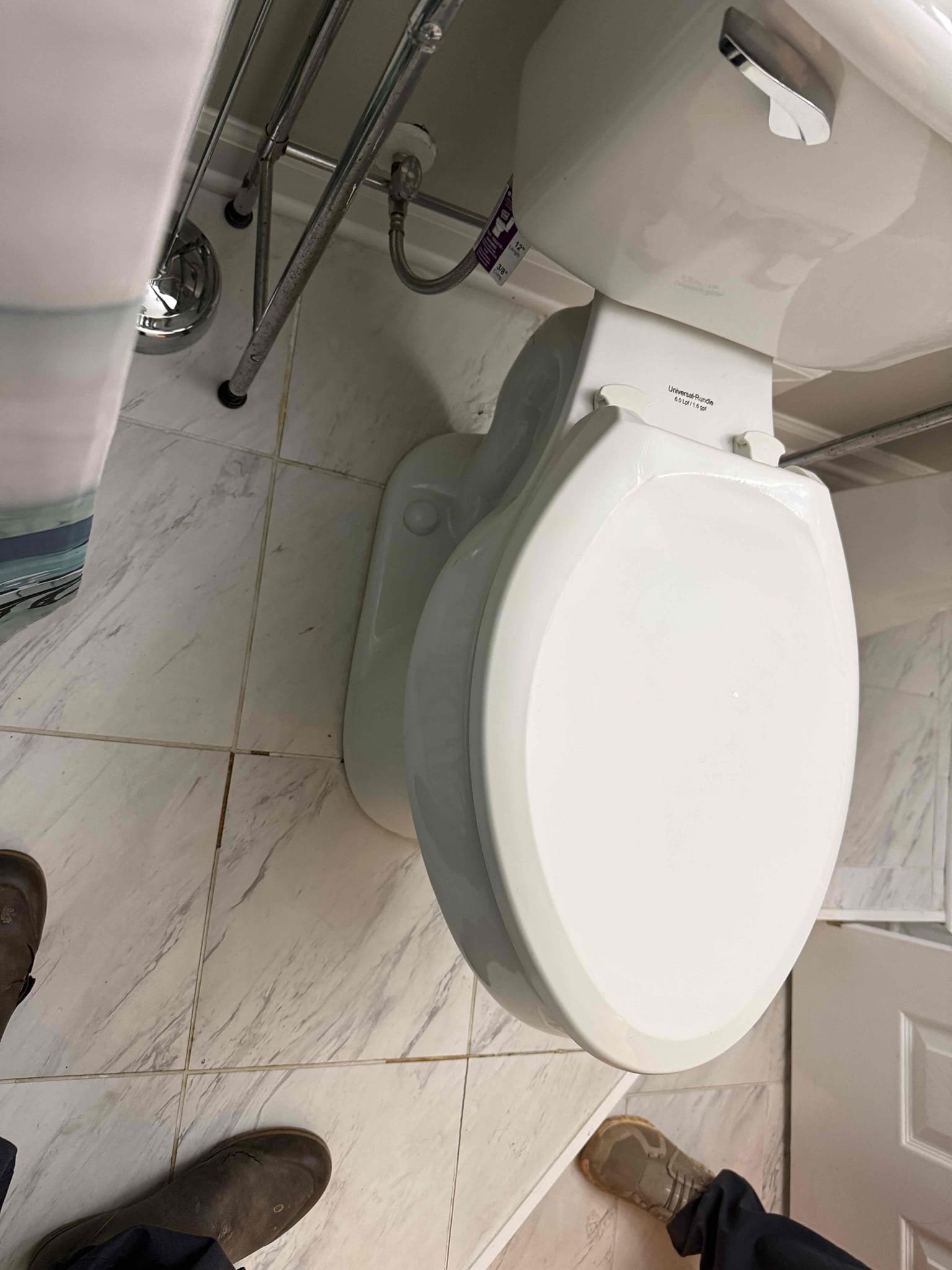 Water heater not working, toilet rocking and hose Bibb needing to be replaced upon arrival. Customer stated the they currently have no hot water, the toilet downstairs rocks back and forth and the hose Bibb in the garage needs to be replaced because it looks old. Informed customer we could replace the water heater and pull and reset the toilet with a new wax ring and check to make sure the flange is not cracked. We could not do the hose Bibb due to not being able to shut the cold water off to the house without contacting hoa to set up a time. Gave customer estimate, customer approved estimate. Pulled toilet and inspected flange, flange was not broken. Installed new wax ring, Johnny bolts and caulked the toilet down, please allow 24 hours before using. Installed new water heater, expansion tank, pan and a new shutoff valve on the hot side for future use. Turned water on to the both the toilet and the new water heater to inspect for leaks. No leaks were found. Toilet is no longer rocking