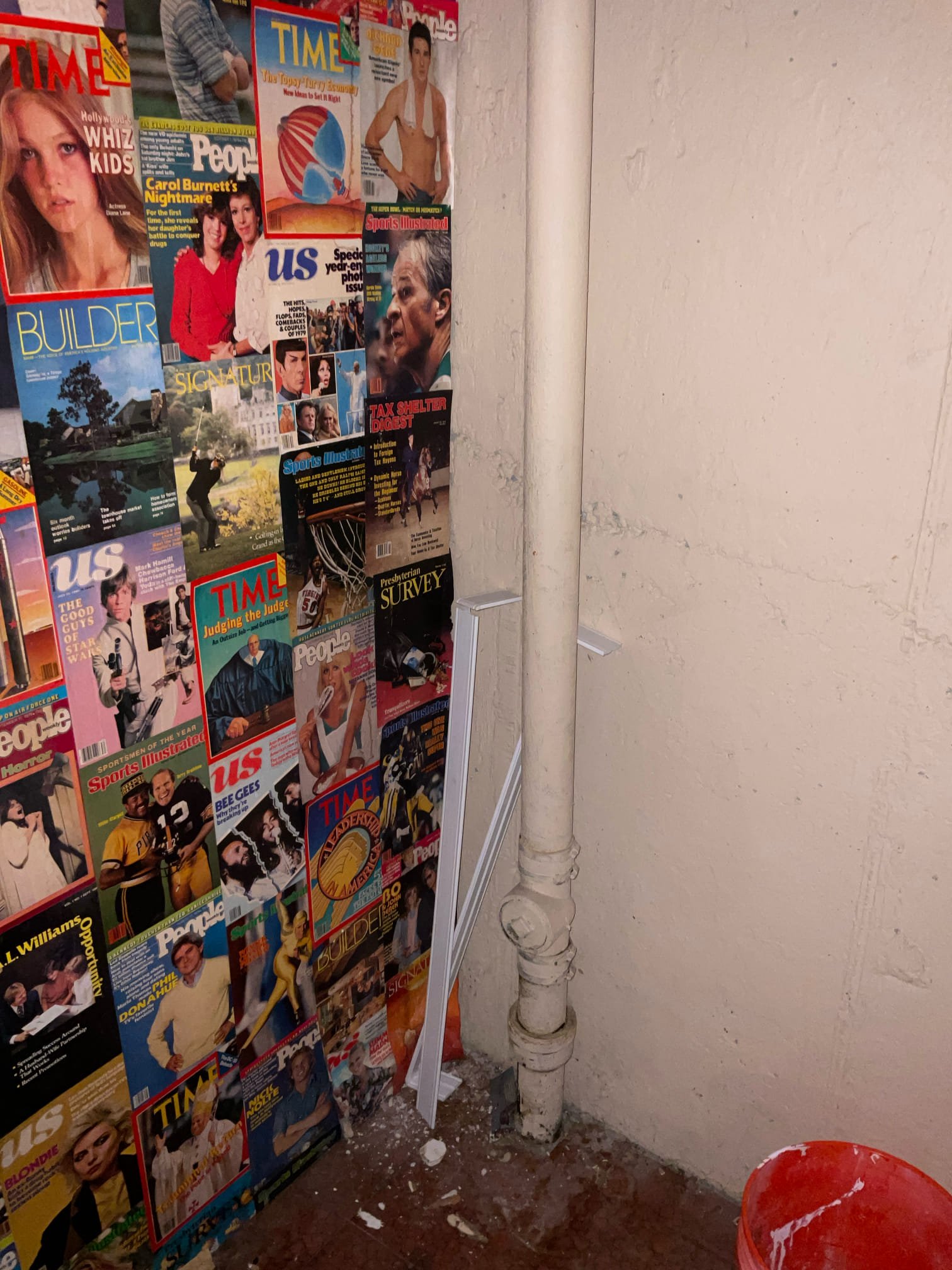 Today we fixed a washing machine back up to floor drain issue , we determined problem is with old cast iron drain pipe clogged for washing machine and kitchen together , we replaced cast iron pipe under the washing machine in garage level ceiling, tested washing machine twice with water spinning out no issues , this job we have two years warranty . 