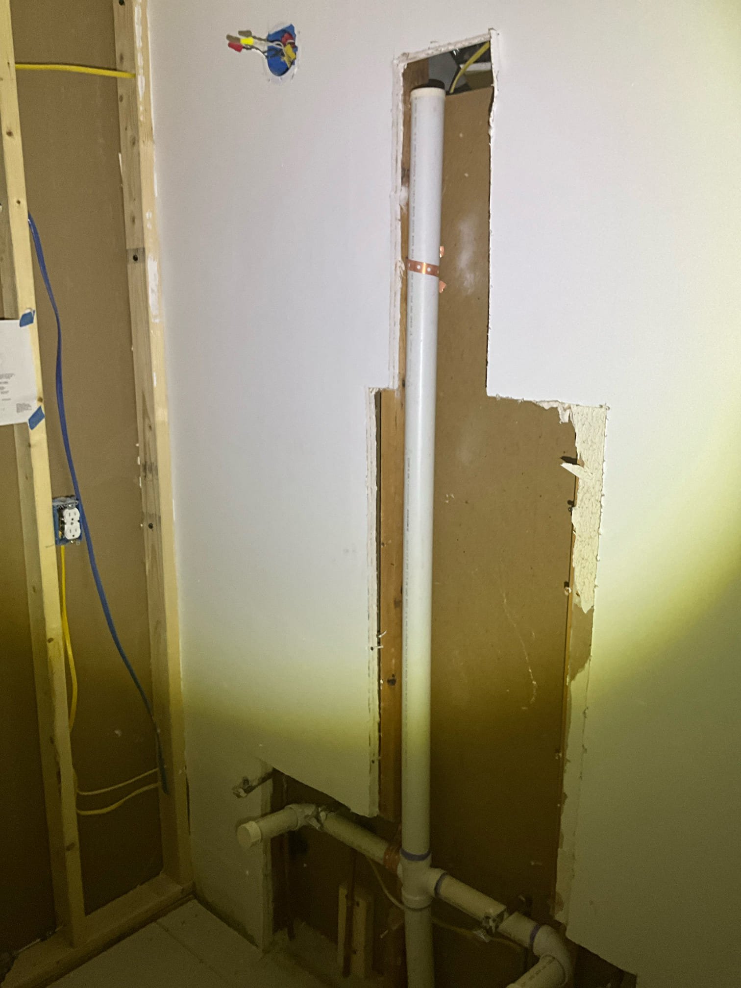 Customer had roughed in a new bathroom for his basement in the home. Customer attempted to pull a permit with the city and the city informed customer he needed a plumbing inspection first. Customer approved price of $150 for plumbing inspection. Chen Plumbing can not sign off on the plumbing at this time for the stated reasons:
1. The pump basin cannot be vented off of a studor vent. The vent needs to direct vent.
2. There must be a shutoff installed in the discharge line for the sewage ejection pump
3. There is a running trap in the crawlspace. The laundry room cannot share a trap with the shower. Each line must be individually trapped on their own line.
4. There is no venting for the fixtures in the bathroom or the laundry room. The shower, toilet, and lavatory faucets must be vented properly and not just off of the sewage ejection pump with studor vent. 
5. The incorrect glue was used for prv fittings.
6. The water lines were undersized by running multiple fixtures off of a 1/2 inch