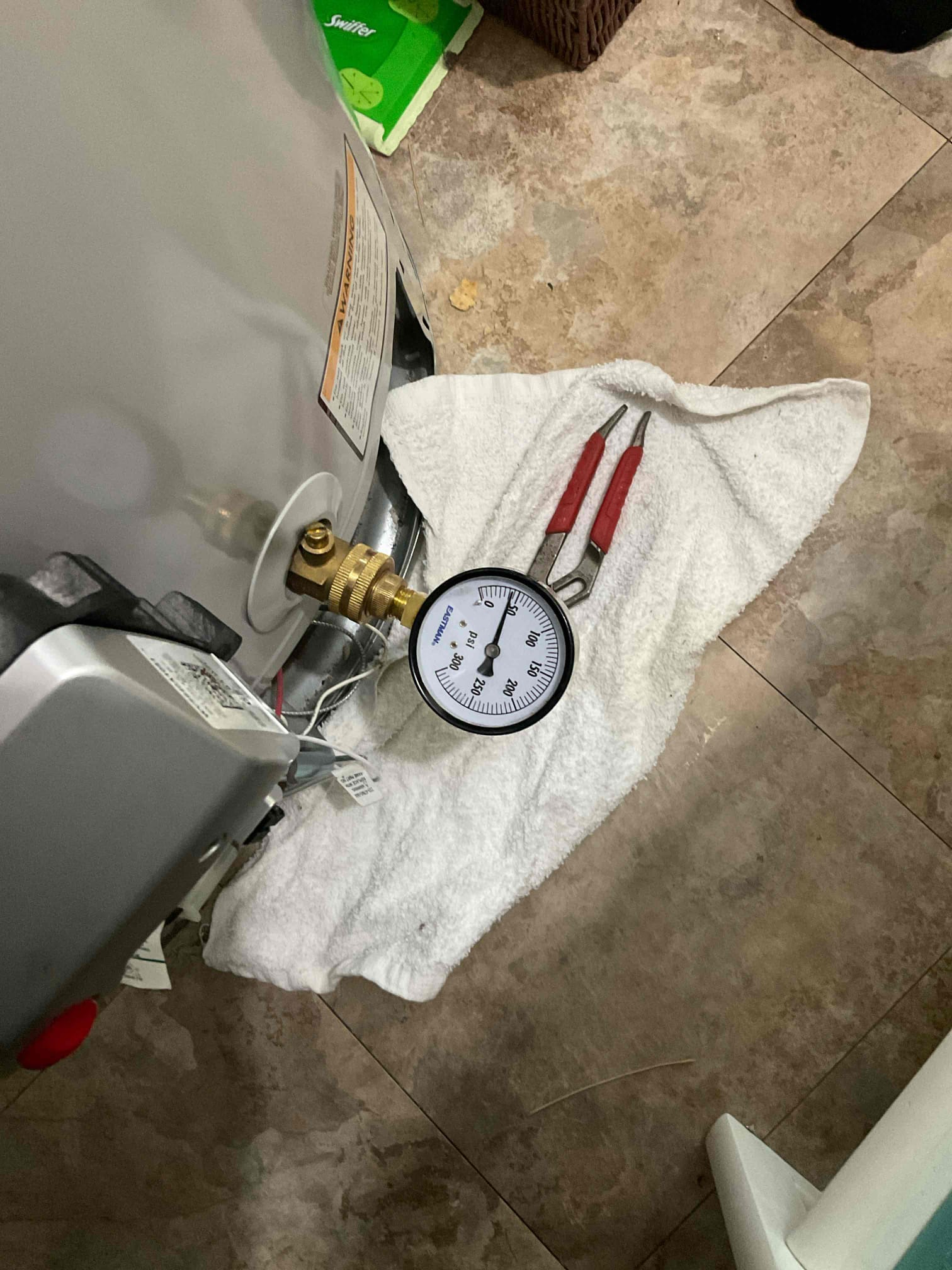 No hot water , rebuilt electric water heater with new top and bottom thermostat and elements 