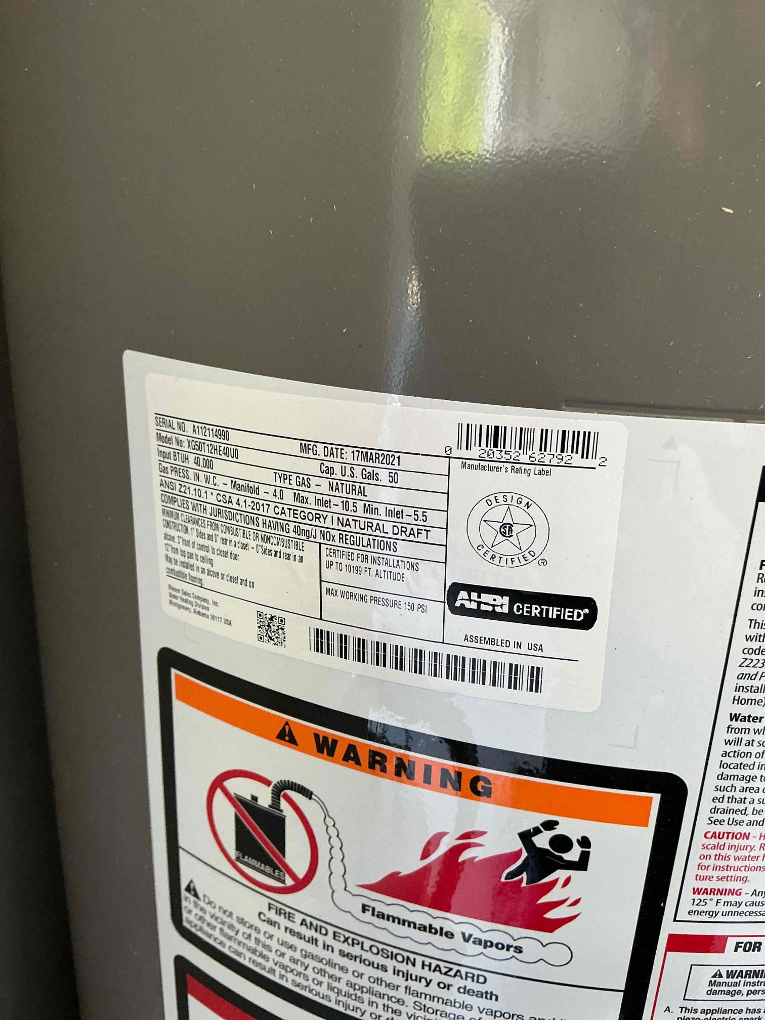 Gas was turned off to home. Diagnosed heater not lighting. Relight pilot light and monitored heater for 15 min. Heater is working with no issues and seems like gas control valve is working properly. Set at A. also replaced thermal expansion tank that started leaking while testing. No additional leaks found after repair. Left estimate to install shut off valve for water heater, Currently does not have a shut off valve and whole home has to be shut off.